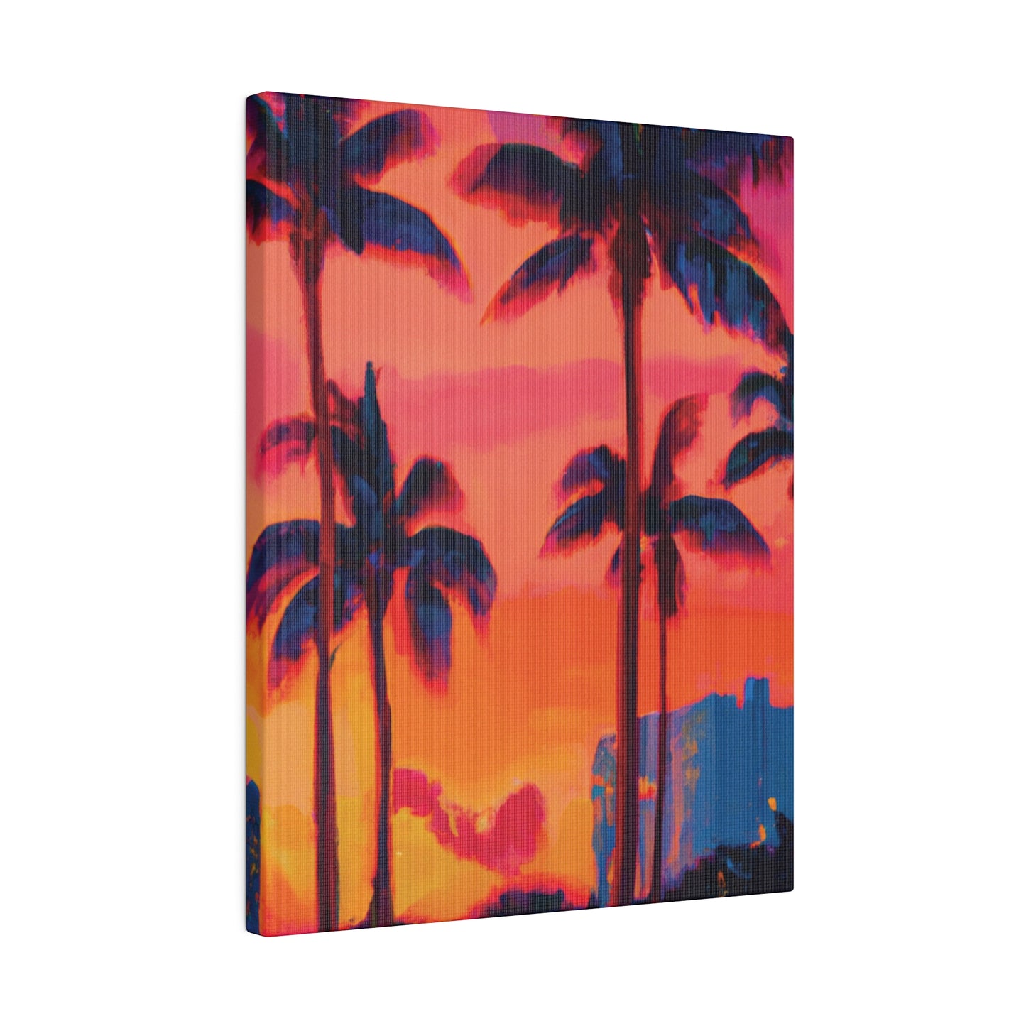 4456Y - Miami Beach Sunset Painting Print | Miami | Beach | Sunset | Poster | Home Decor | Wall Art | Canvas