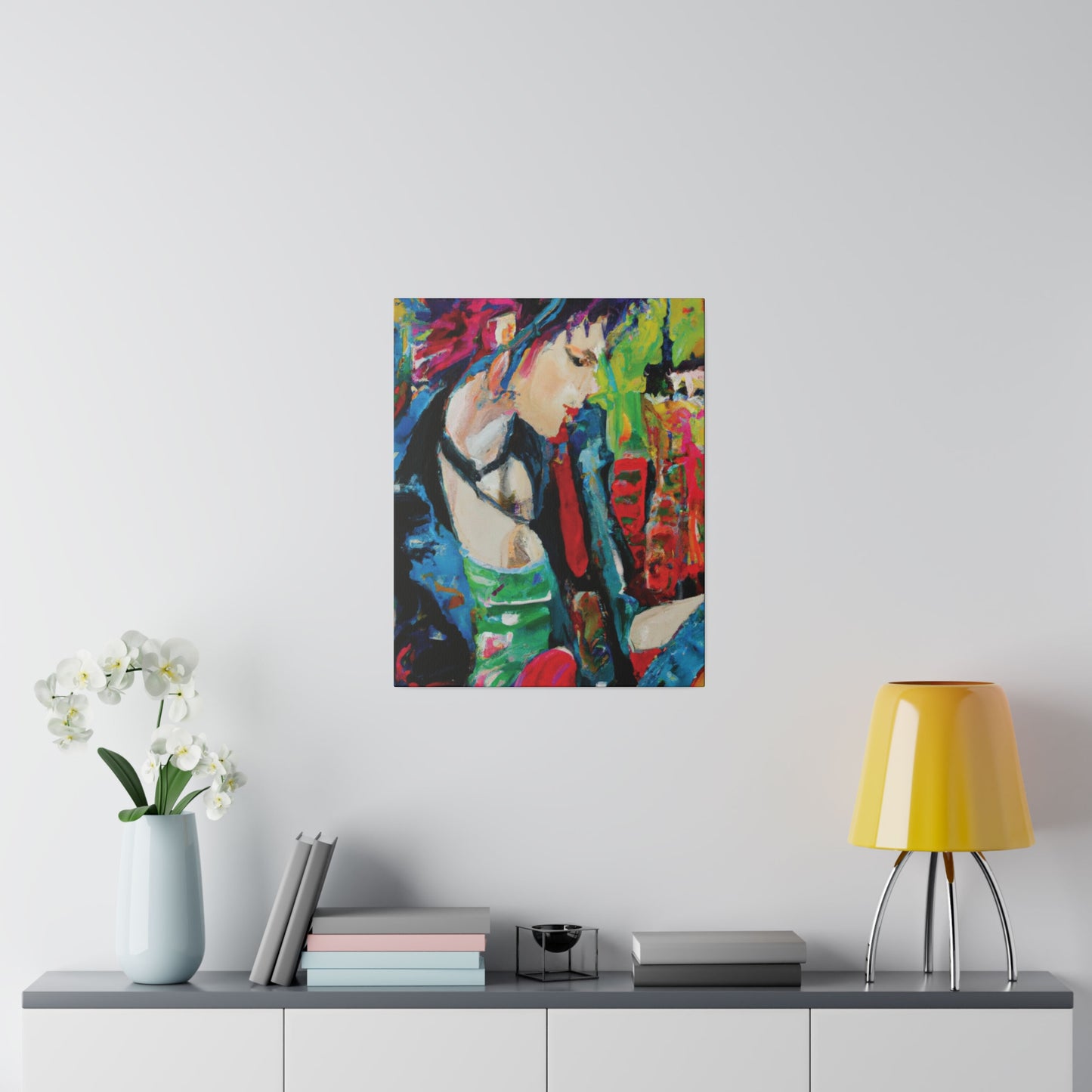 7125T - Rockstar Oil Painting Style Print | Poster | Home Decor | Wall Art | Music Art | Canvas