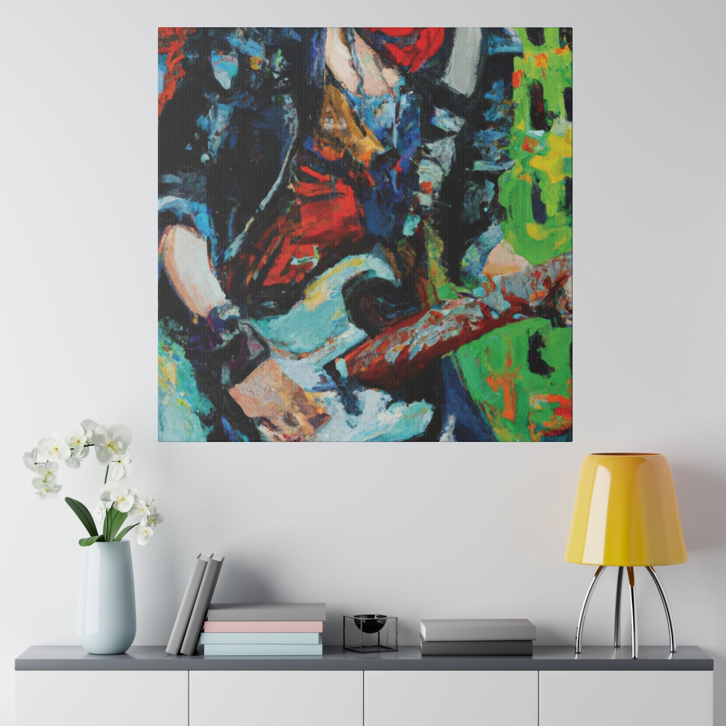 4485G - Rockstar Oil Painting Style Print | Poster | Home Decor | Wall Art | Music Art | Canvas