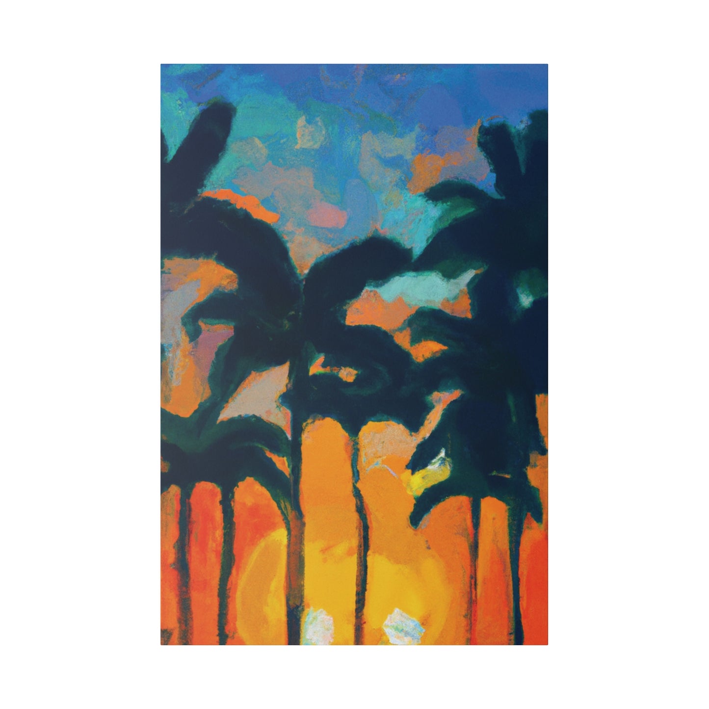 6877B - Miami Beach Sunset Painting Print | Miami | Beach | Sunset | Poster | Home Decor | Wall Art | Canvas