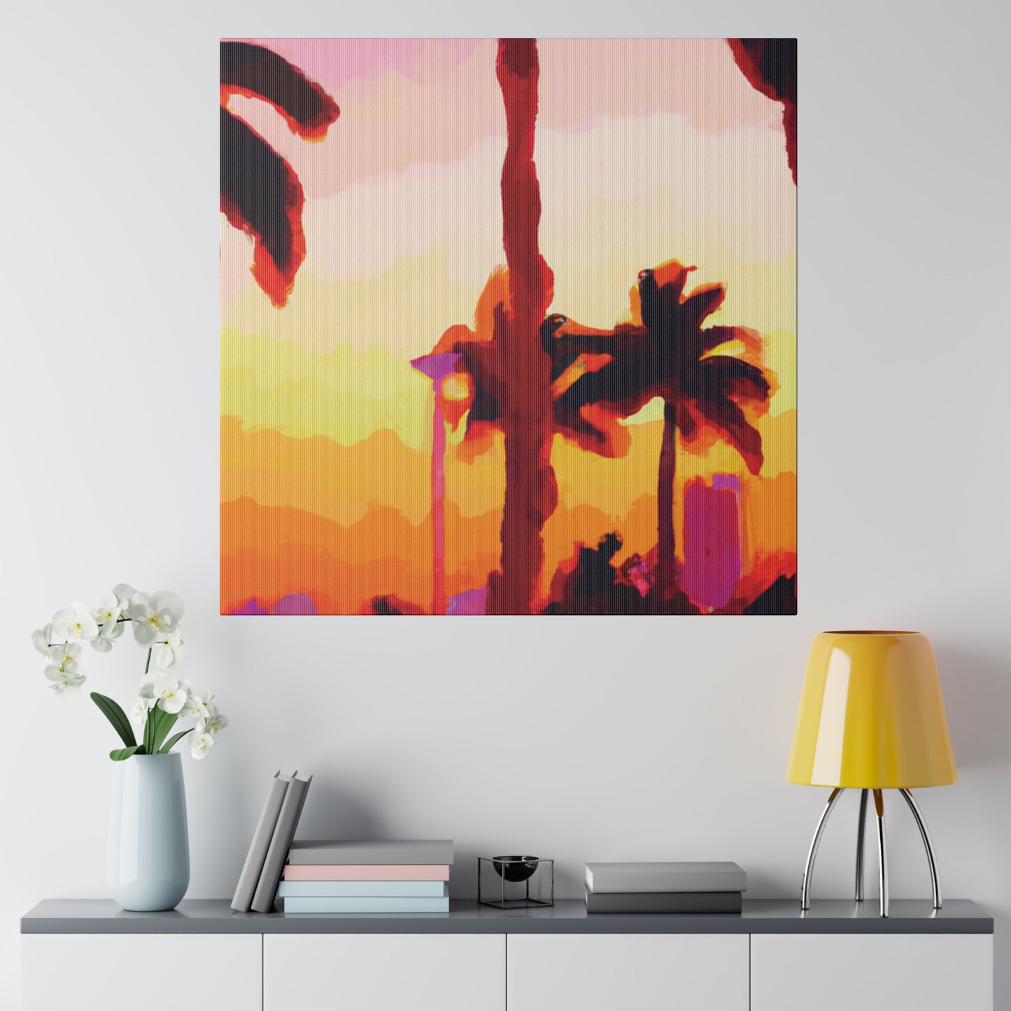 7016Q - Miami Beach Sunset Painting Print | Miami | Beach | Sunset | Poster | Home Decor | Wall Art | Canvas