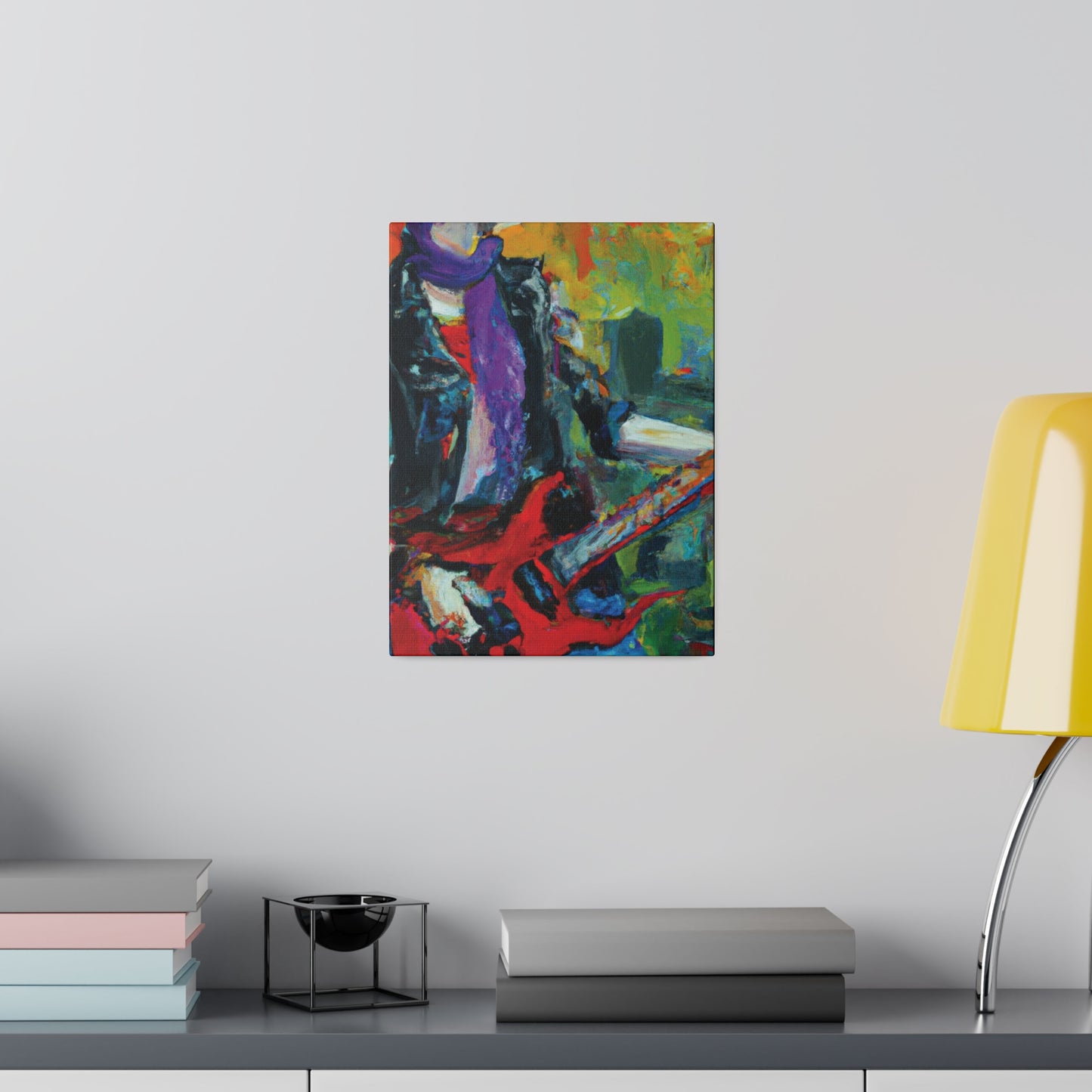 9823K - Rockstar Oil Painting Style Print | Poster | Home Decor | Wall Art | Music Art | Canvas