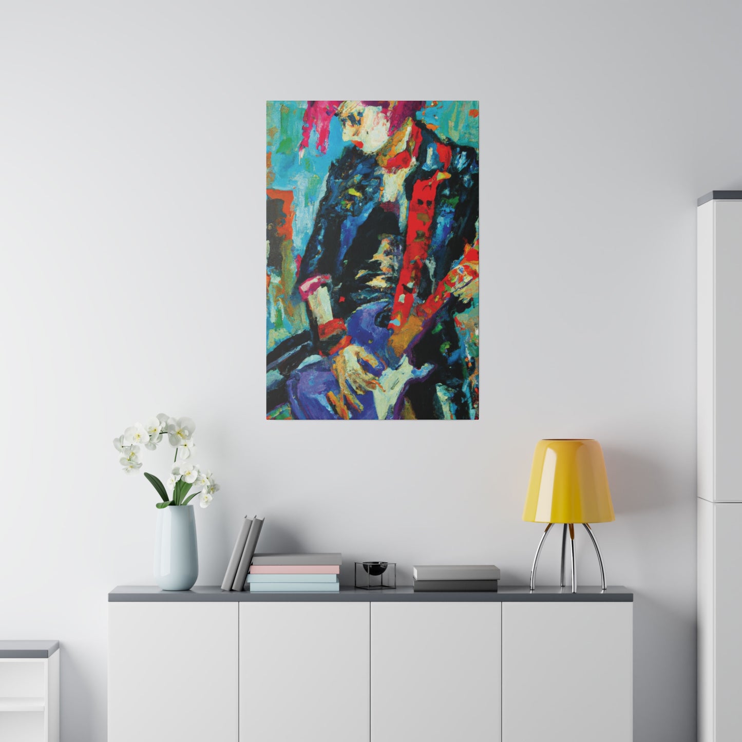 8275Z - Rockstar Oil Painting Style Print | Poster | Home Decor | Wall Art | Music Art | Canvas