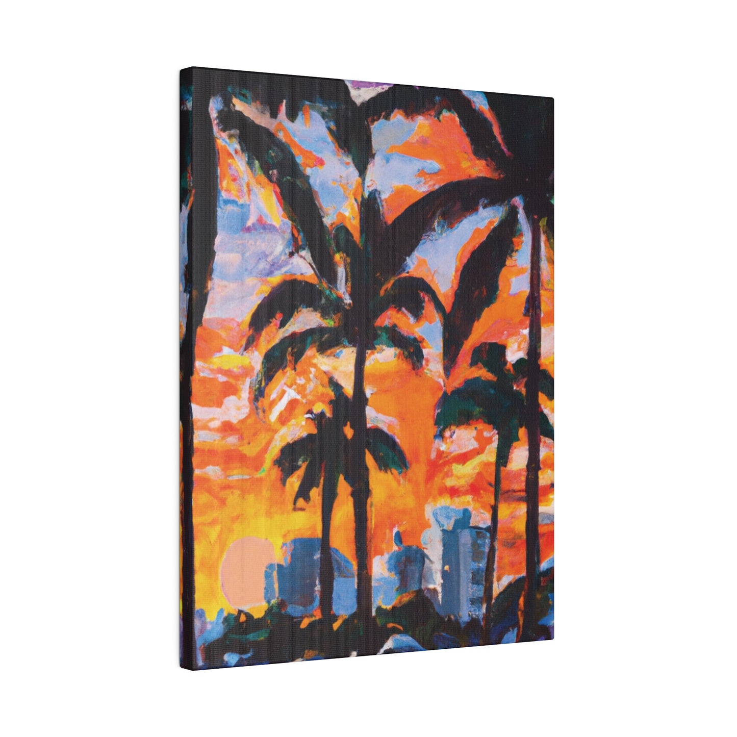 8957Q - Miami Beach Sunset Painting Print | Miami | Beach | Sunset | Poster | Home Decor | Wall Art | Canvas