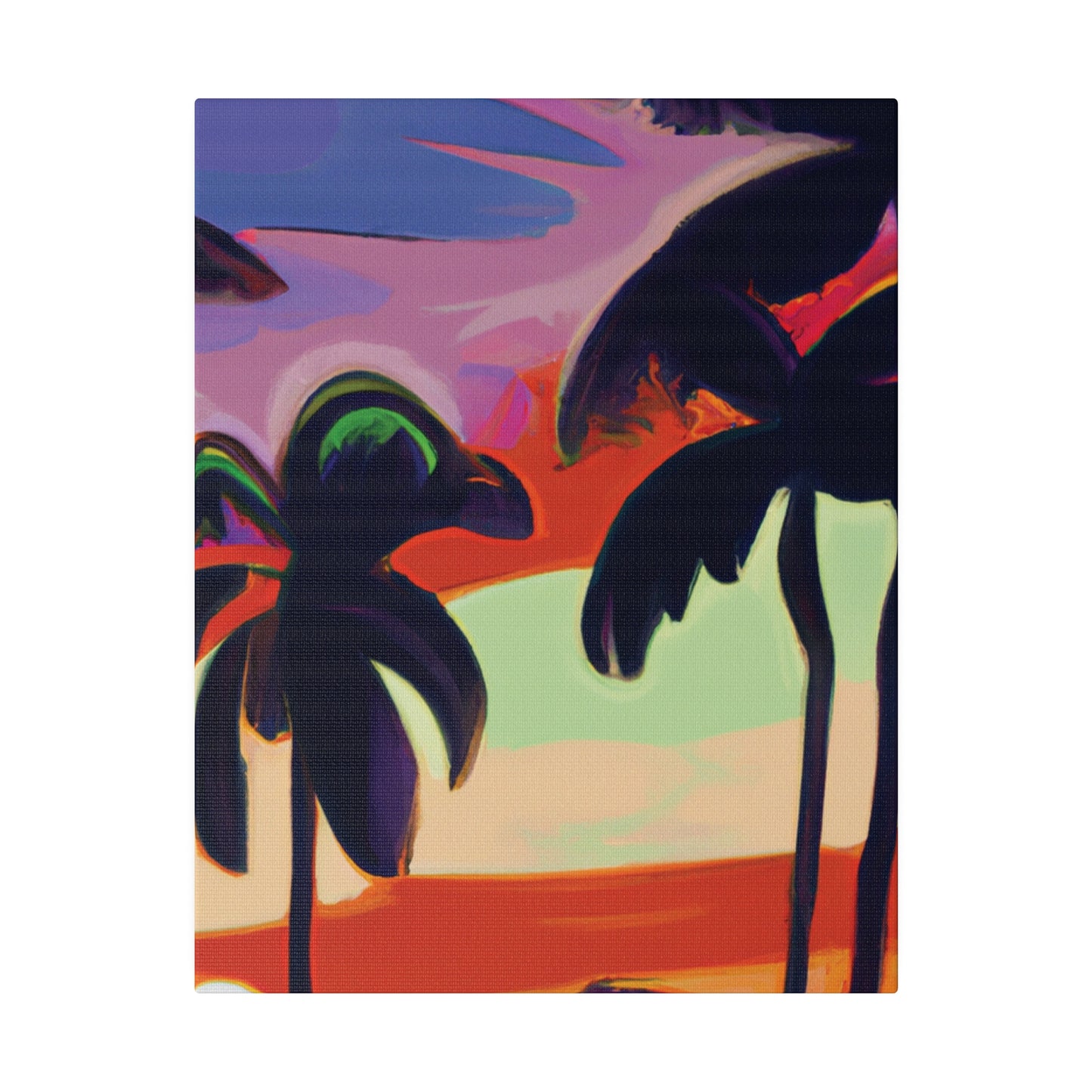 4438V - Miami Beach Sunset Painting Print | Miami | Beach | Sunset | Poster | Home Decor | Wall Art | Canvas