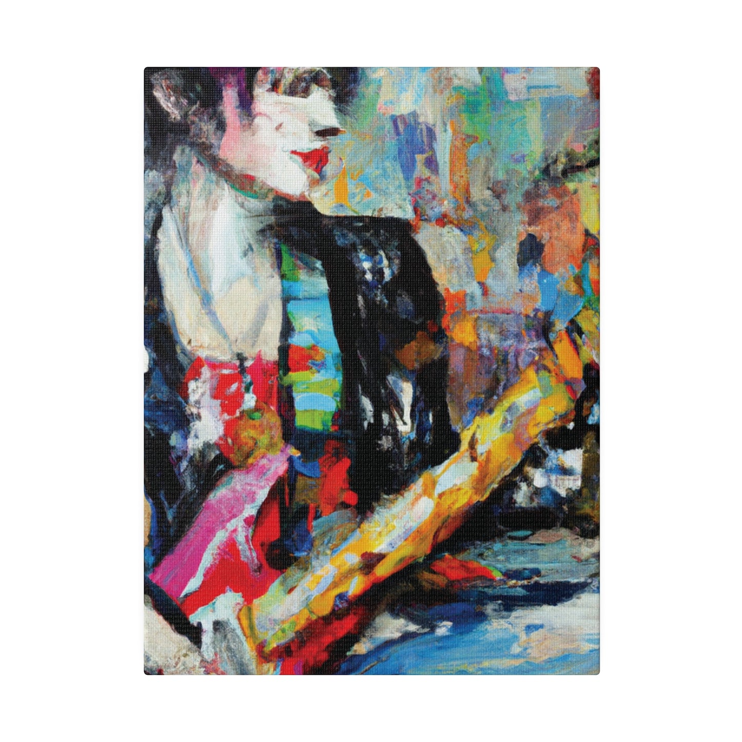 8162K - Rockstar Oil Painting Style Print | Poster | Home Decor | Wall Art | Music Art | Canvas