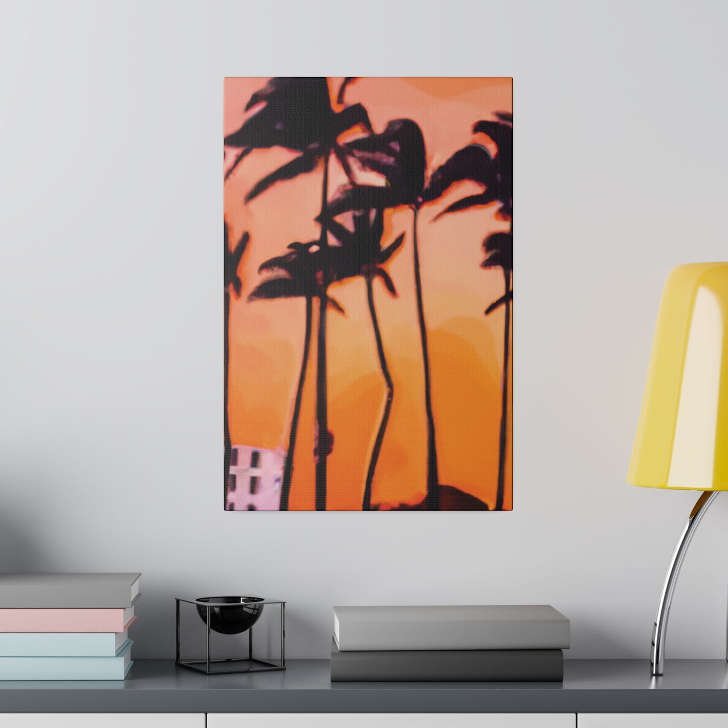 9837K - Miami Beach Sunset Painting Print | Miami | Beach | Sunset | Poster | Home Decor | Wall Art | Canvas