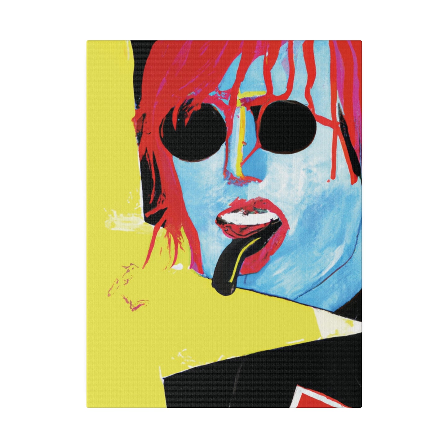 6227H - Rockstar Painting Print | Face | Abstract | Poster | Home Decor | Wall Art | Music Art | Canvas