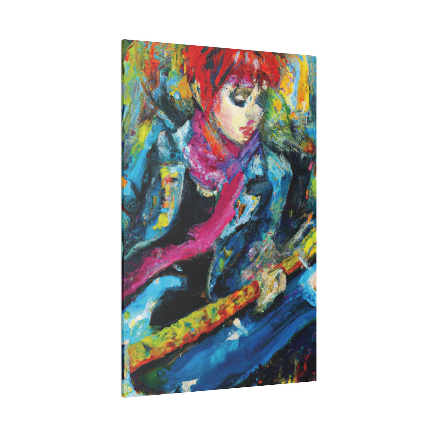 9823X - Rockstar Oil Painting Style Print | Poster | Home Decor | Wall Art | Music Art | Canvas