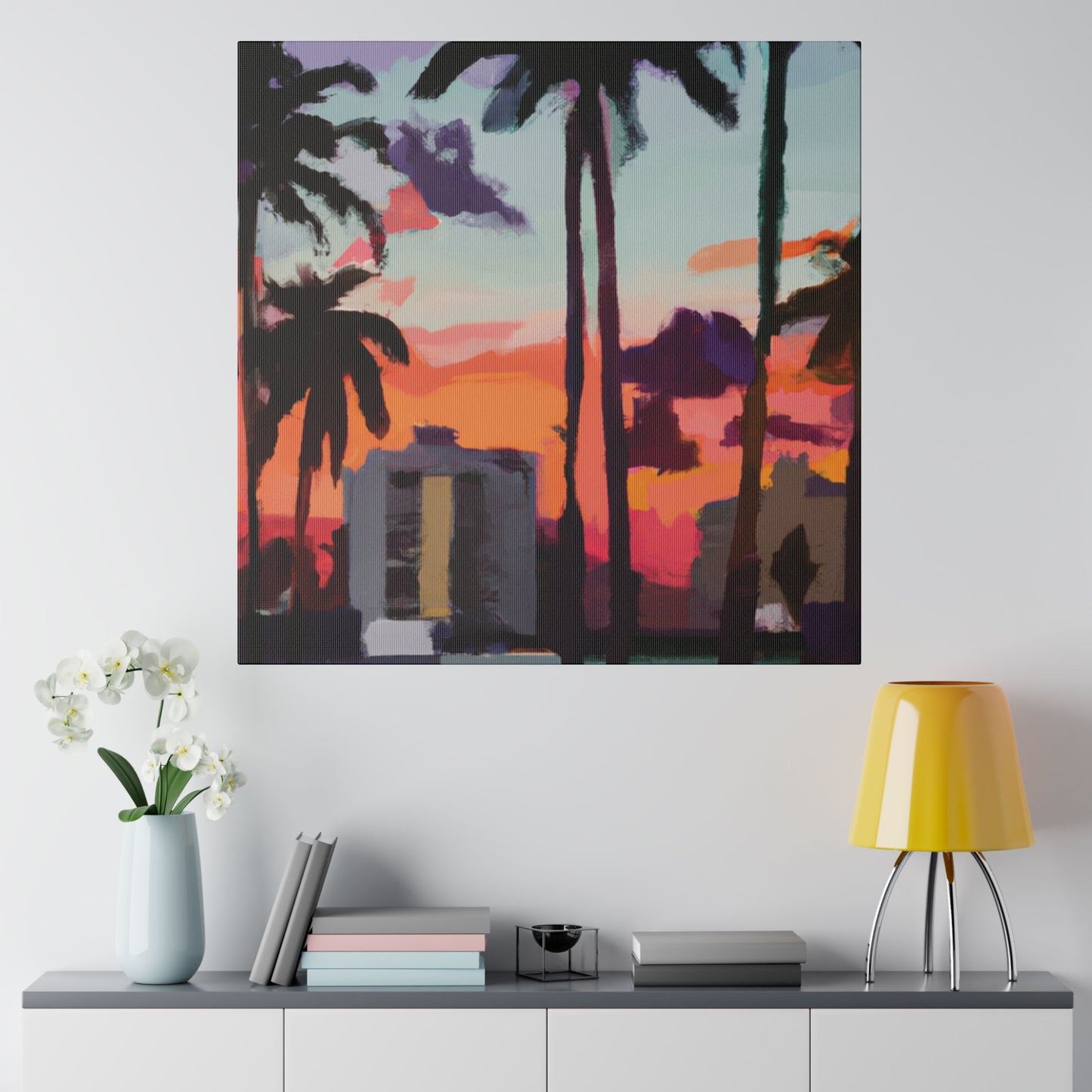 8405R - Miami Beach Sunset Painting Print | Miami | Beach | Sunset | Poster | Home Decor | Wall Art | Canvas