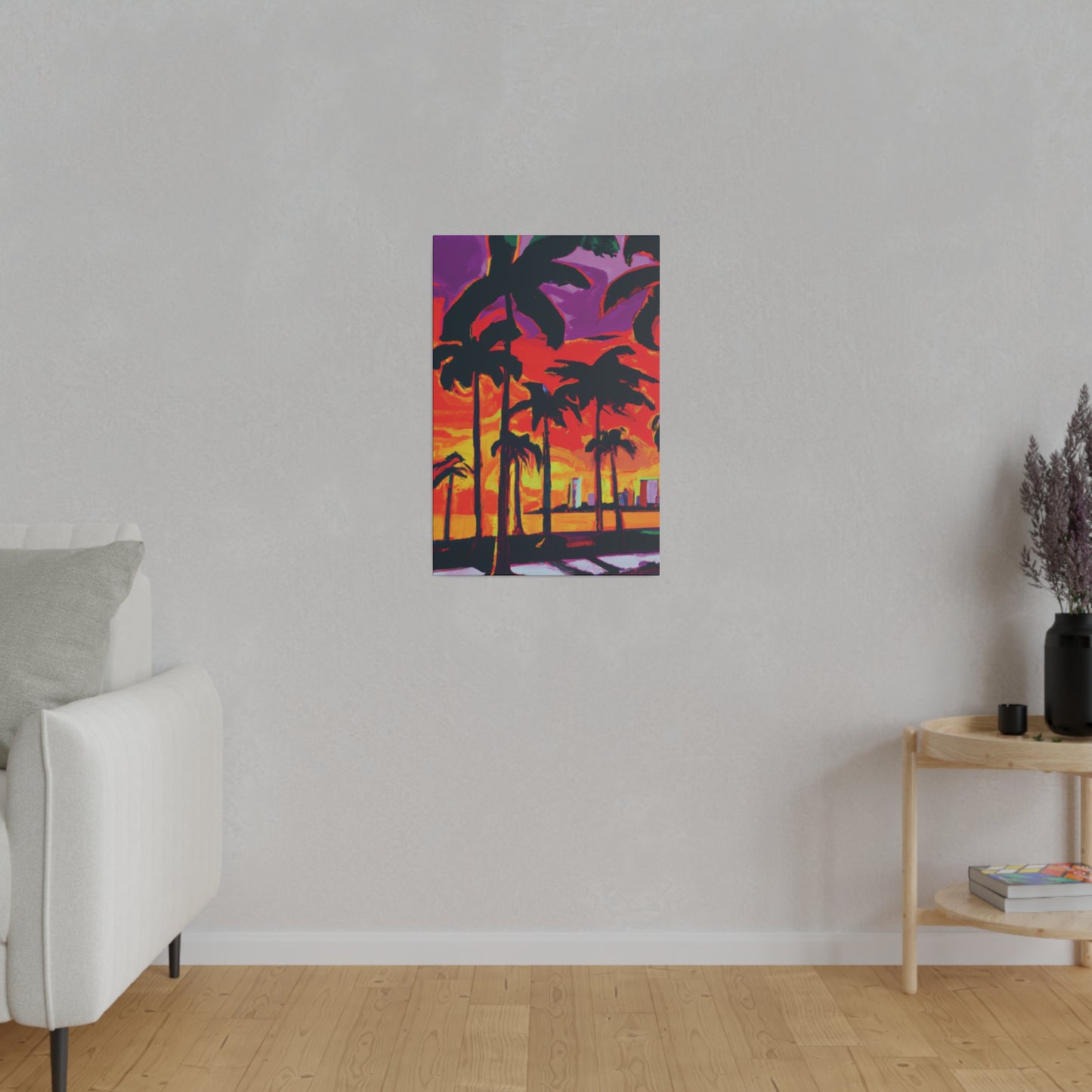 3128K - Miami Beach Sunset Painting Print | Miami | Beach | Sunset | Poster | Home Decor | Wall Art | Canvas