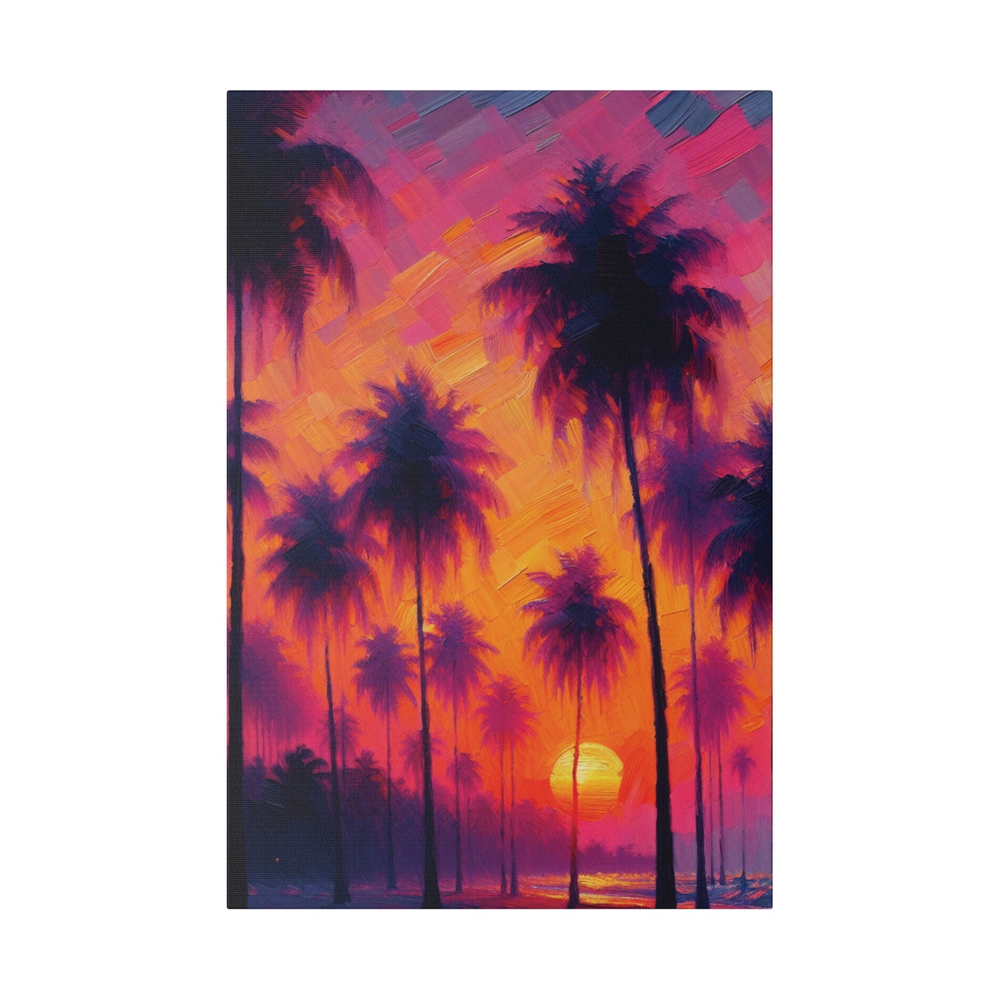 5427H - miami beach art, sunset background, ocean art work, beach art work, sunset designs, miami beach painting, miami beach print