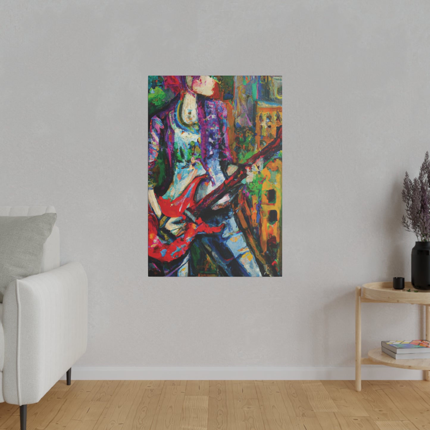 8263J - Rockstar Oil Painting Style Print | Poster | Home Decor | Wall Art | Music Art | Canvas