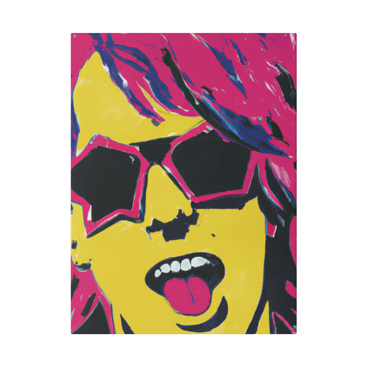 2536W - Rockstar Painting Print | Face | Abstract | Poster | Home Decor | Wall Art | Music Art | Canvas