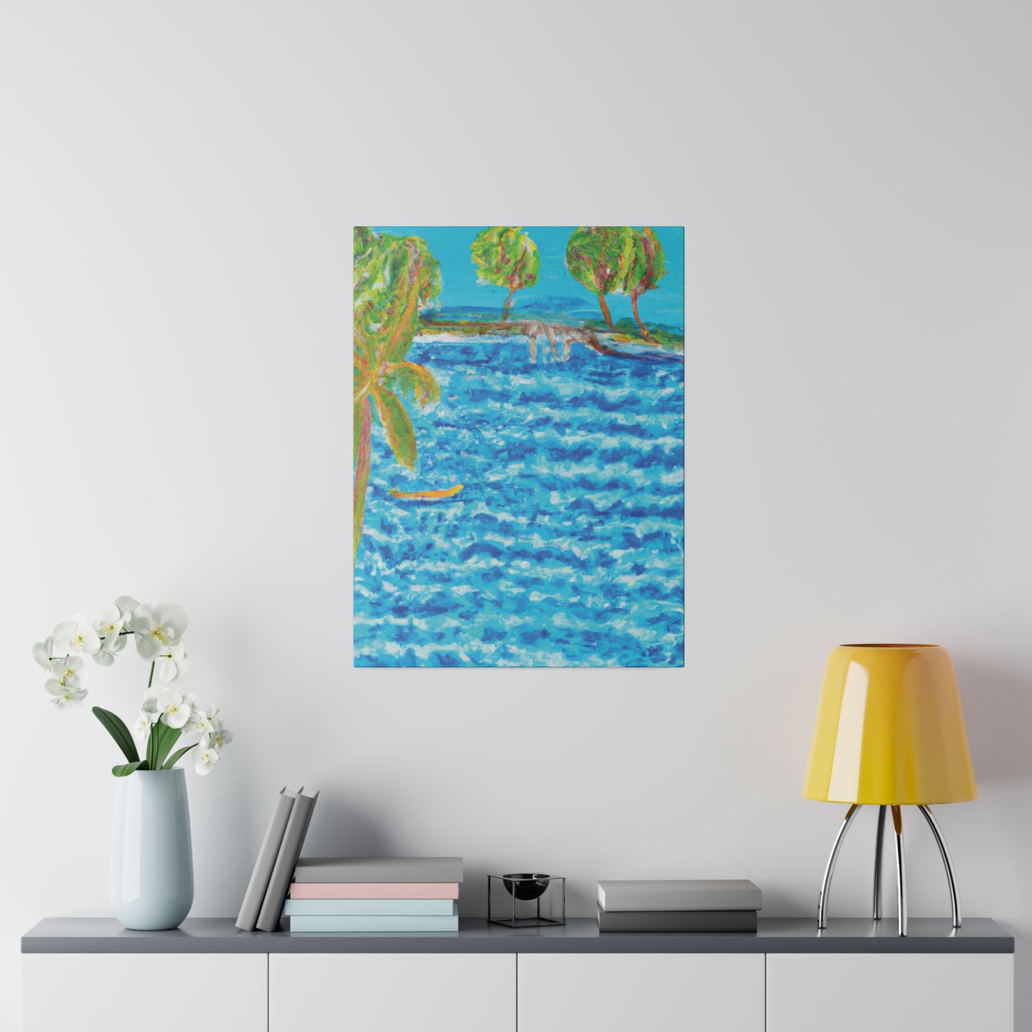 3687E - Bahamas Ocean Painting Print | Bahamas | Ocean | Beach | Poster | Home Decor | Wall Art | Canvas