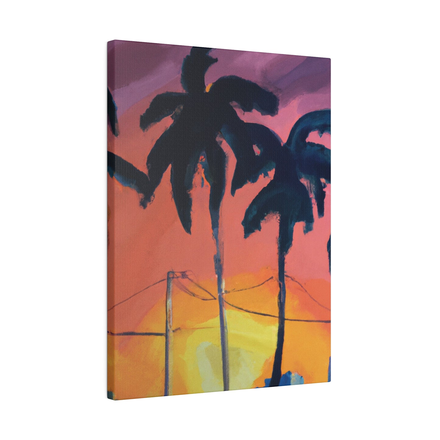 2524F - Miami Beach Sunset Painting Print | Miami | Beach | Sunset | Poster | Home Decor | Wall Art | Canvas