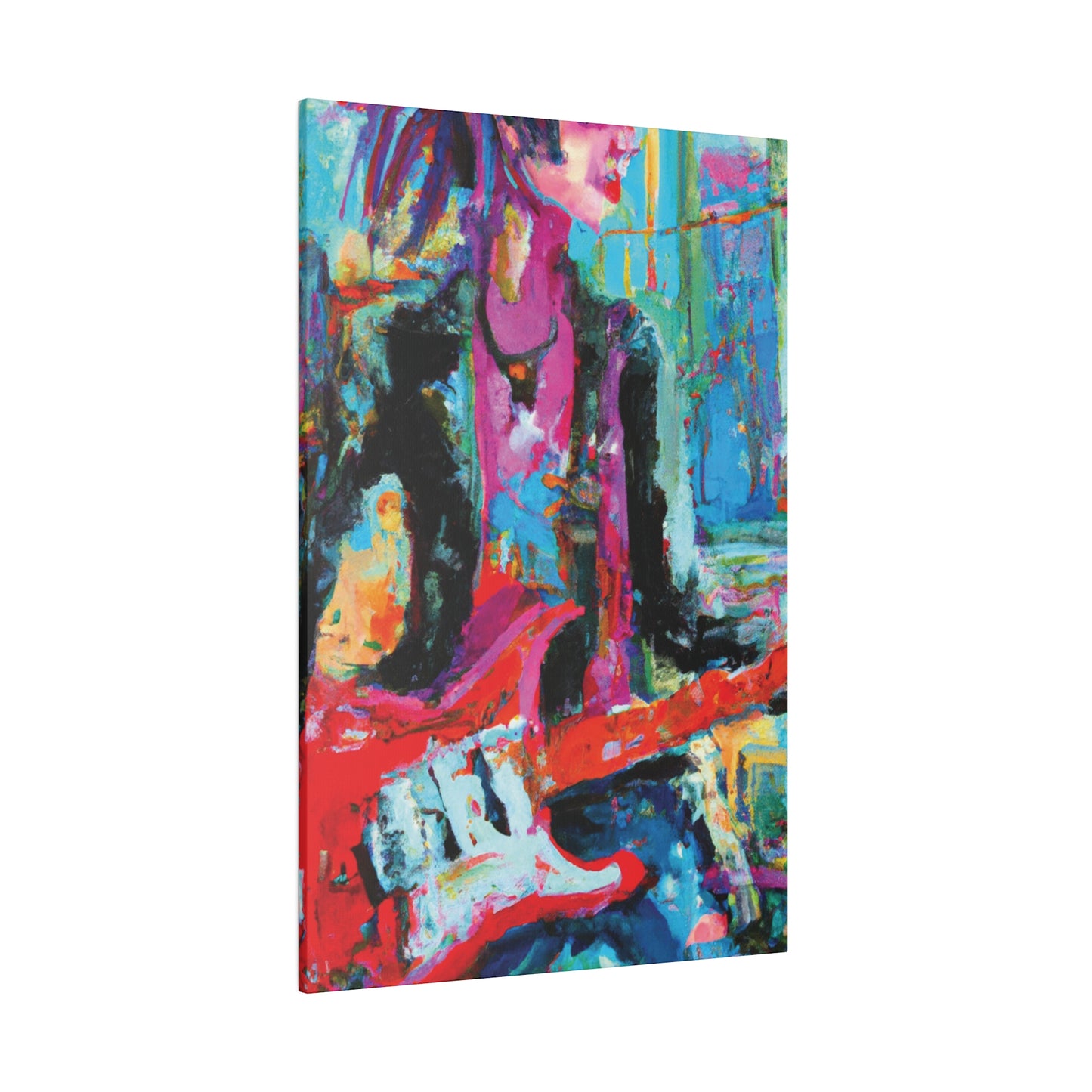 6159G - Rockstar Oil Painting Style Print | Poster | Home Decor | Wall Art | Music Art | Canvas