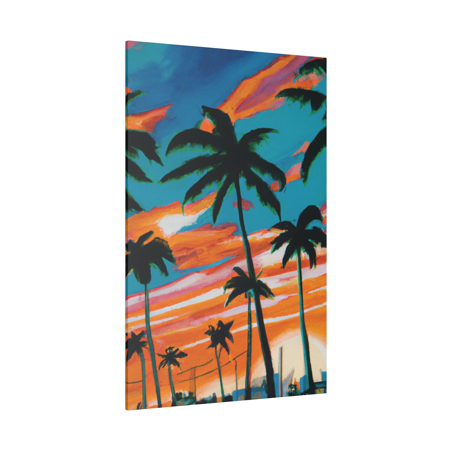 4895G - Miami Beach Sunset Painting Print | Miami | Beach | Sunset | Poster | Home Decor | Wall Art | Canvas