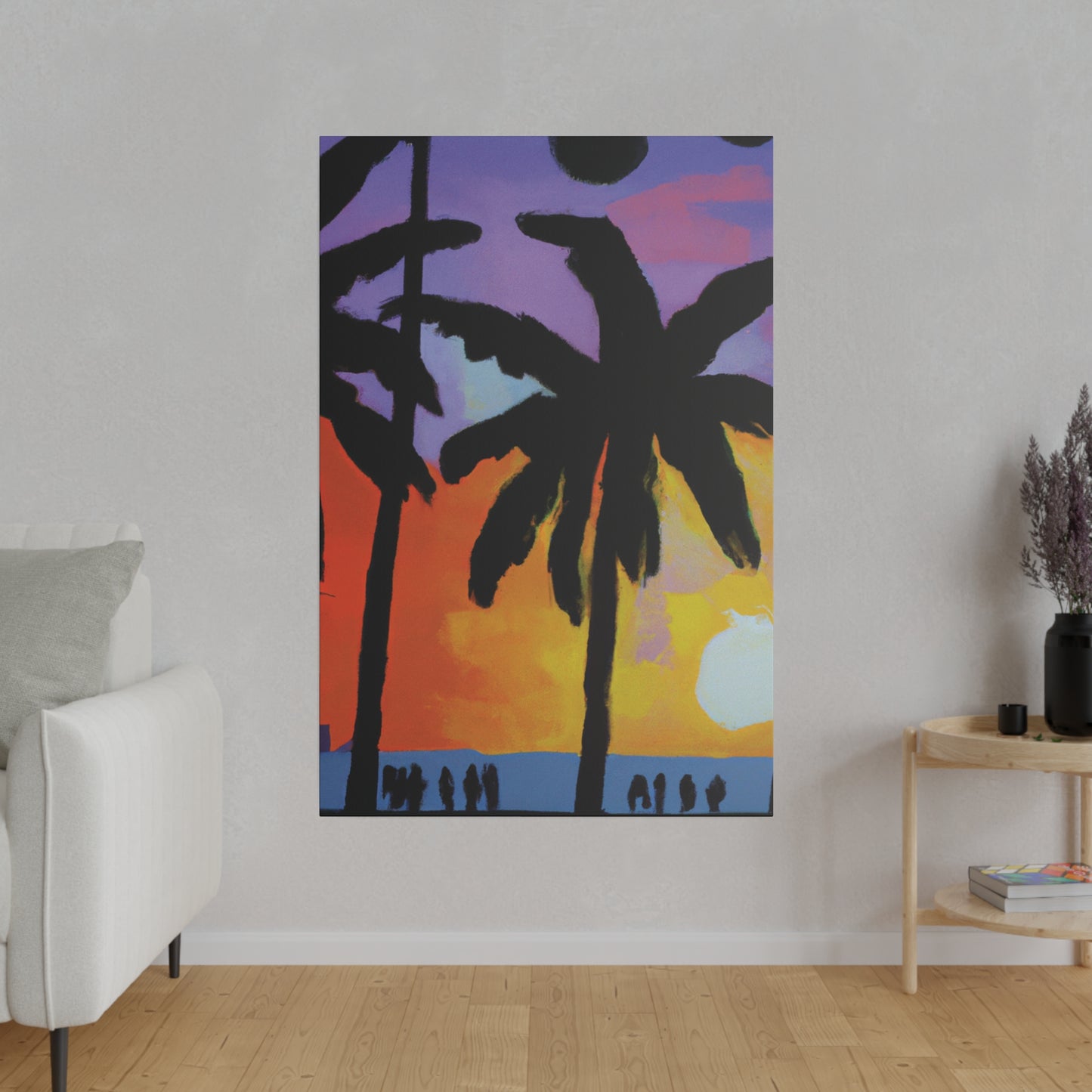 8594V - Miami Beach Sunset Painting Print | Miami | Beach | Sunset | Poster | Home Decor | Wall Art | Canvas