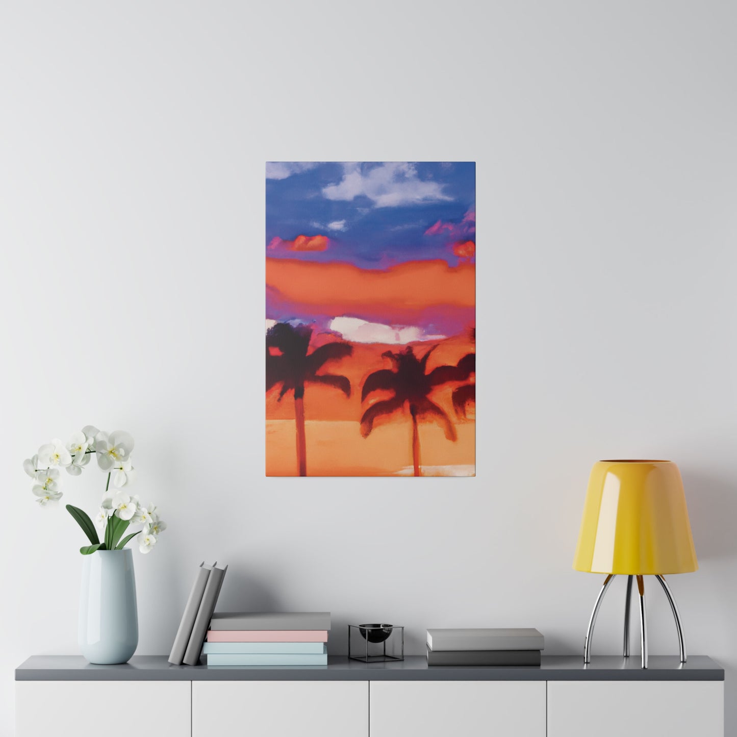 8546B - Miami Beach Sunset Painting Print | Miami | Beach | Sunset | Poster | Home Decor | Wall Art | Canvas