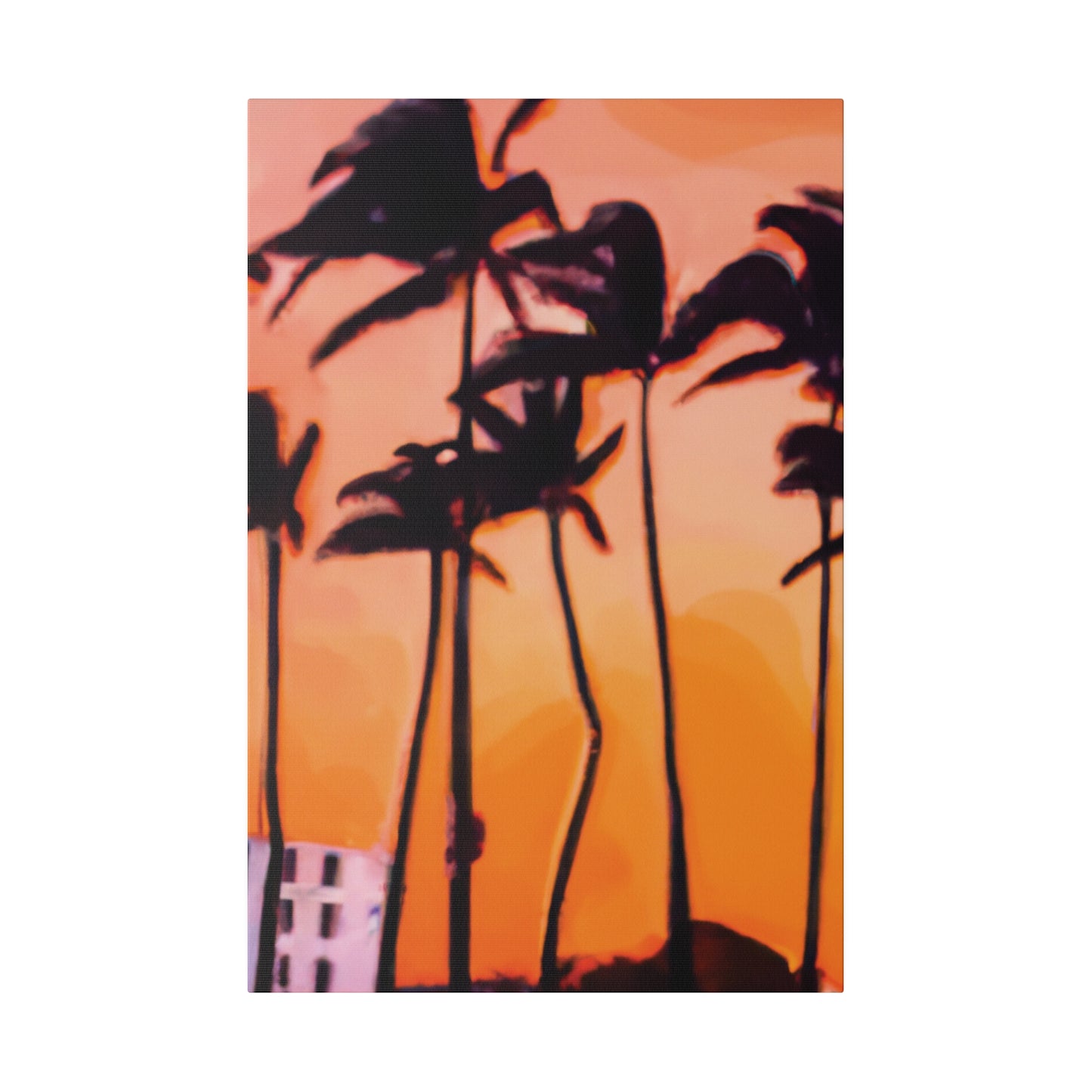 9837K - Miami Beach Sunset Painting Print | Miami | Beach | Sunset | Poster | Home Decor | Wall Art | Canvas