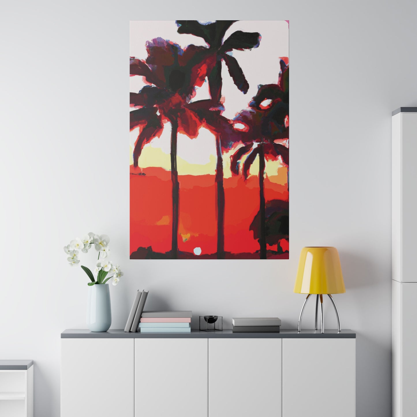 6831K - Miami Beach Sunset Painting Print | Miami | Beach | Sunset | Poster | Home Decor | Wall Art | Canvas