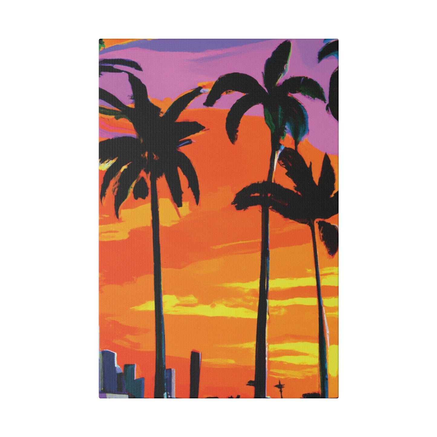 7834K - Miami Beach Sunset Painting Print | Miami | Beach | Sunset | Poster | Home Decor | Wall Art | Canvas