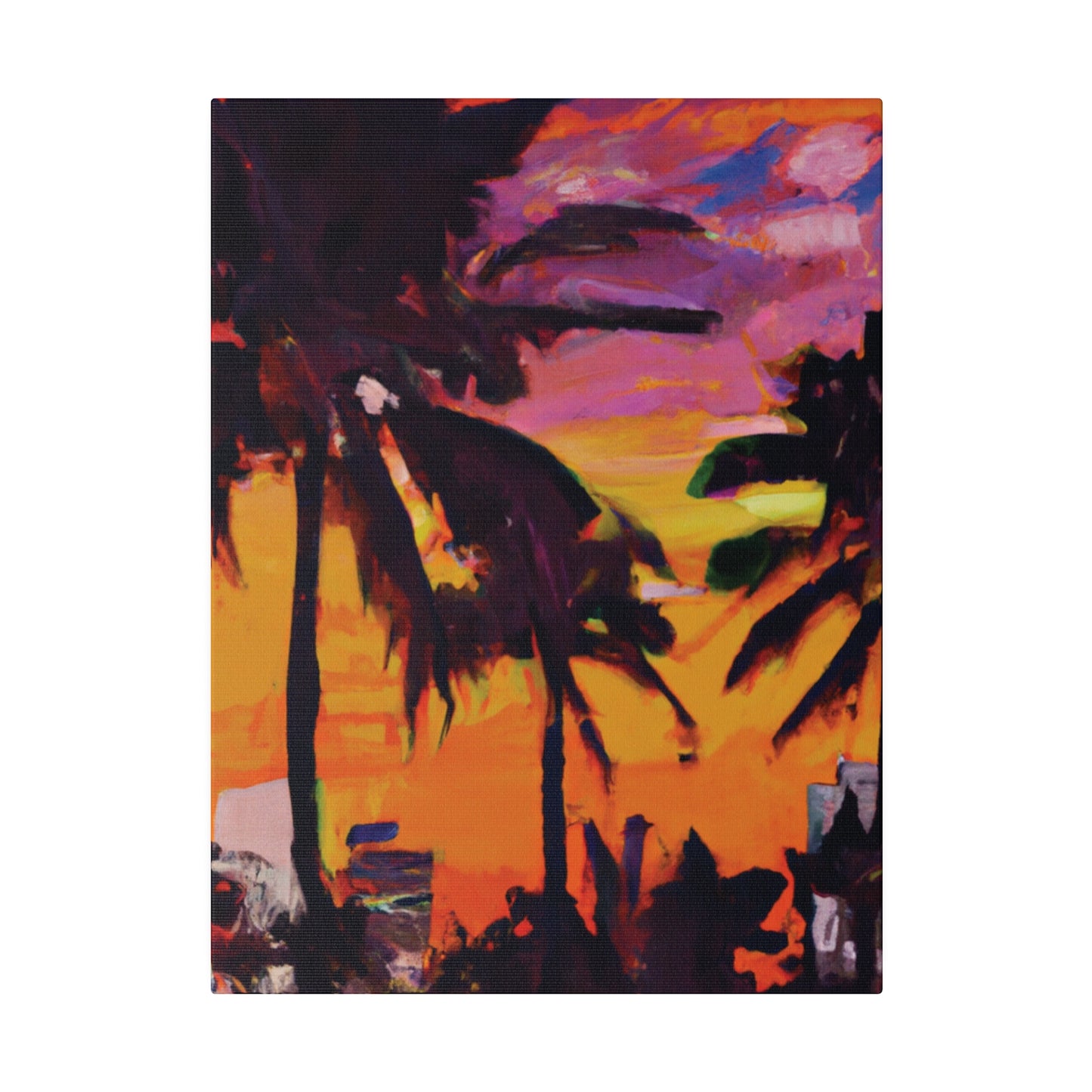 8409A - Miami Beach Sunset Painting Print | Miami | Beach | Sunset | Poster | Home Decor | Wall Art | Canvas