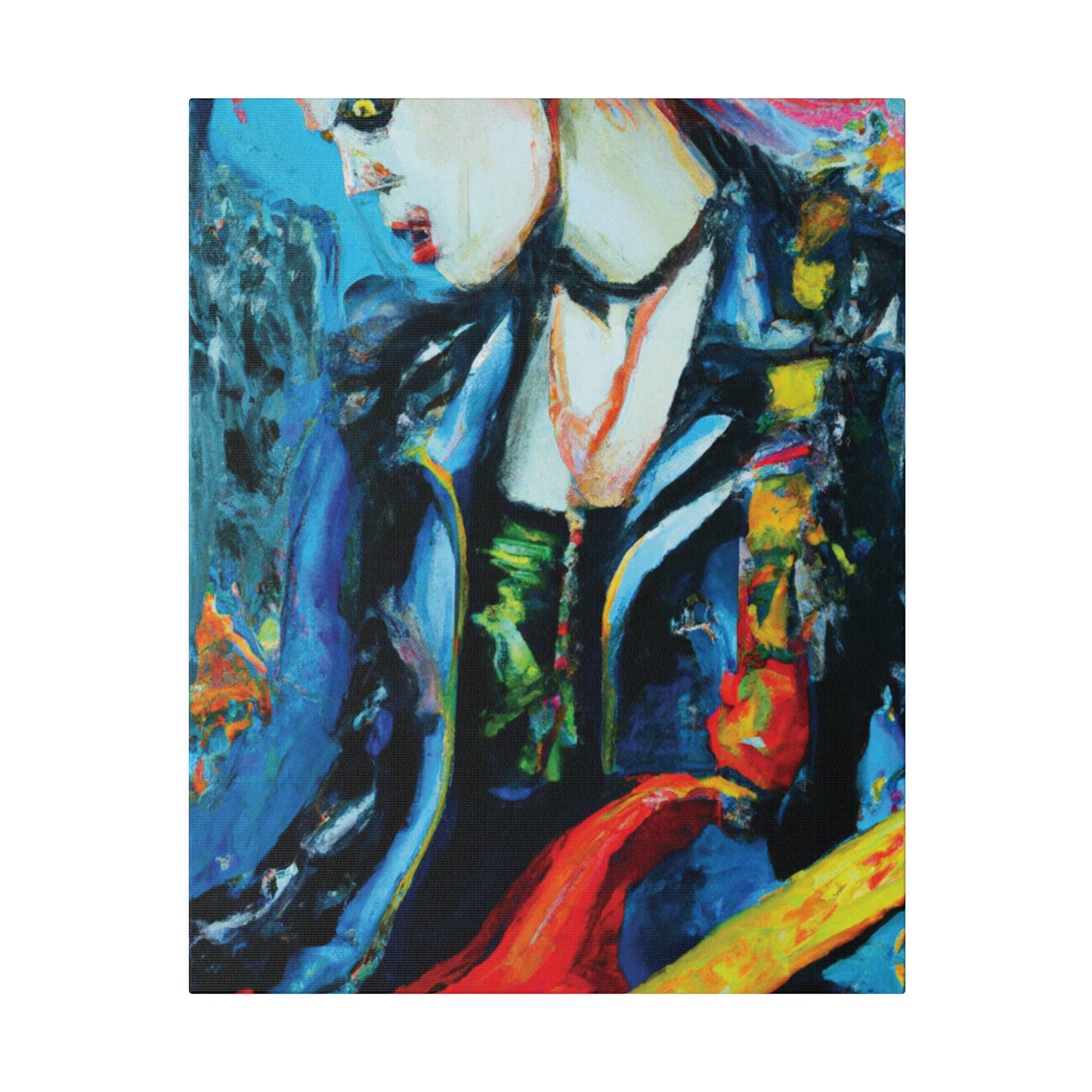 8900A - Rockstar Oil Painting Style Print | Poster | Home Decor | Wall Art | Music Art | Canvas