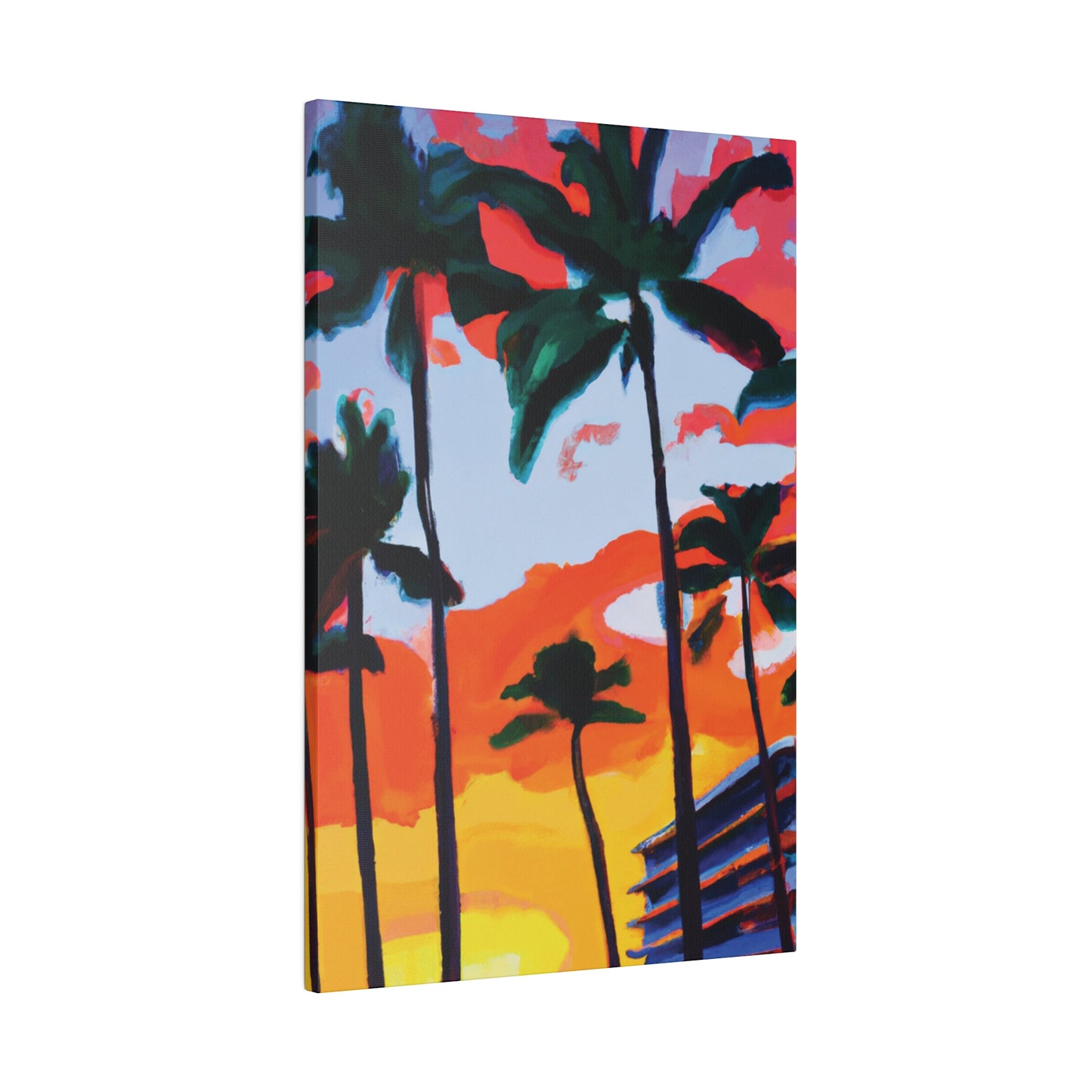 2741Q - Miami Beach Sunset Painting Print | Miami | Beach | Sunset | Poster | Home Decor | Wall Art | Canvas