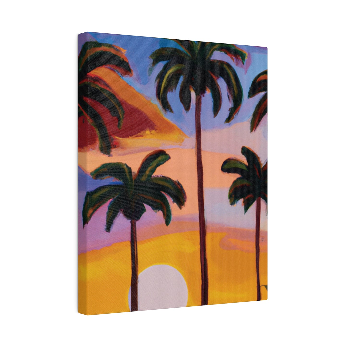 3282K - Miami Beach Sunset Painting Print | Miami | Beach | Sunset | Poster | Home Decor | Wall Art | Canvas