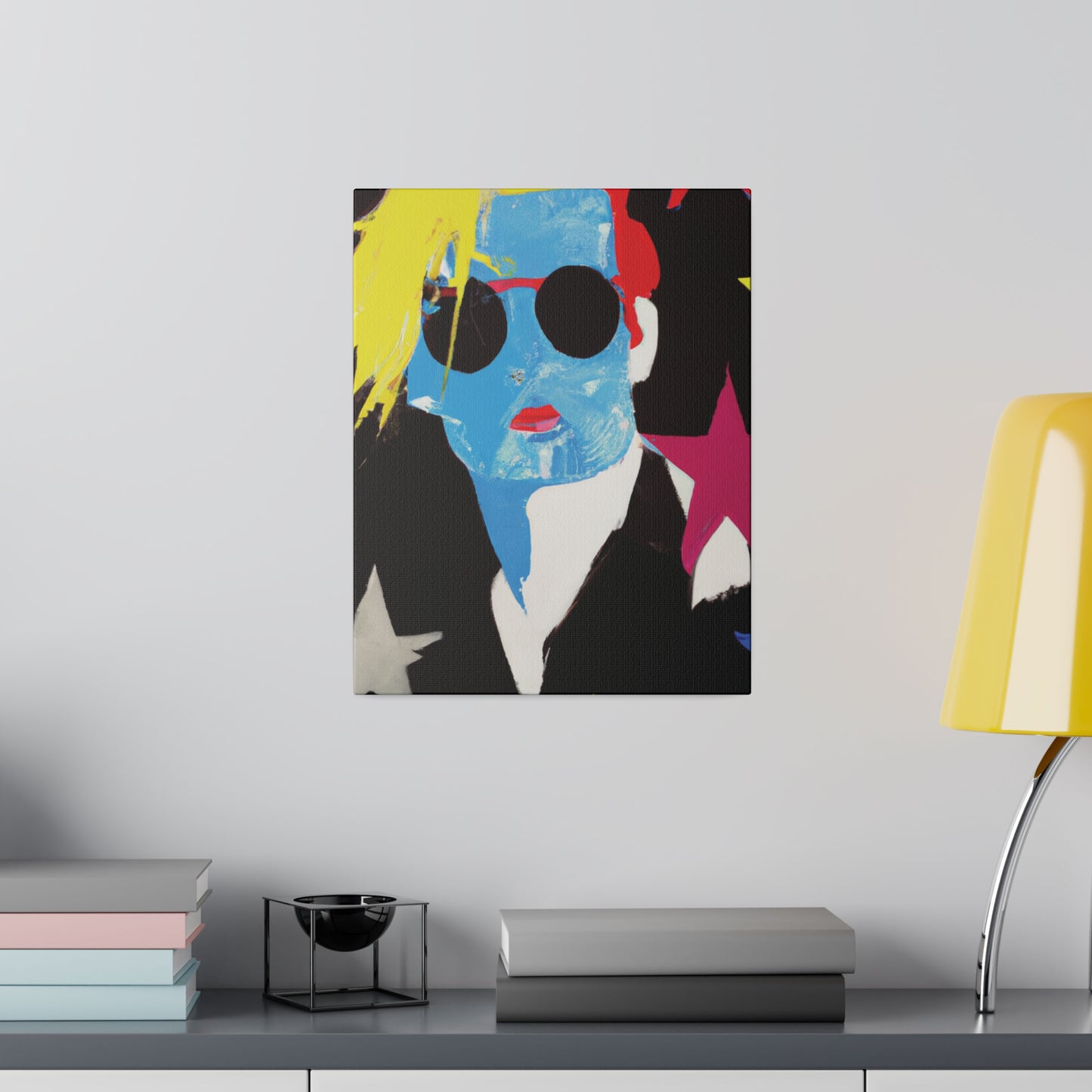 9993U - Rockstar Painting Print | Face | Abstract | Poster | Home Decor | Wall Art | Music Art | Canvas