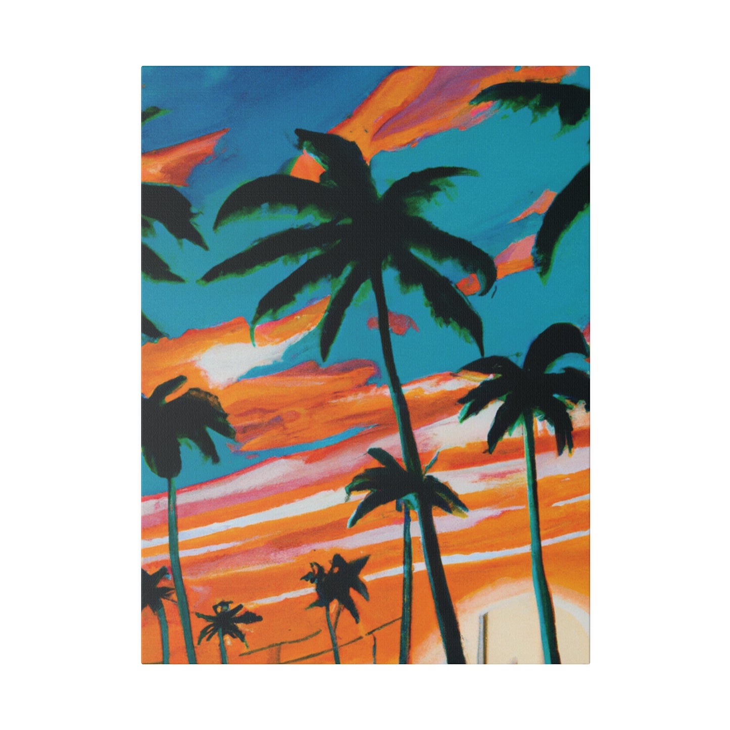 4895G - Miami Beach Sunset Painting Print | Miami | Beach | Sunset | Poster | Home Decor | Wall Art | Canvas