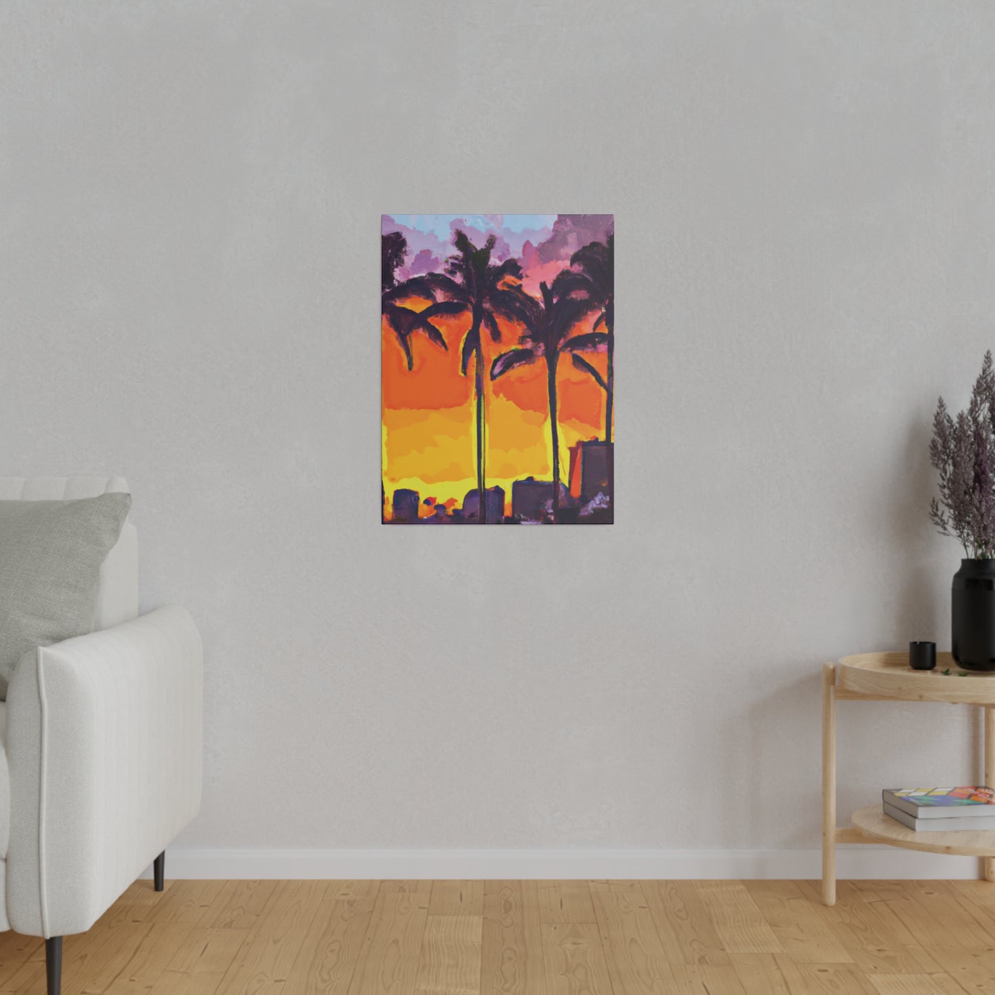 7392A - Miami Beach Sunset Painting Print | Miami | Beach | Sunset | Poster | Home Decor | Wall Art | Canvas