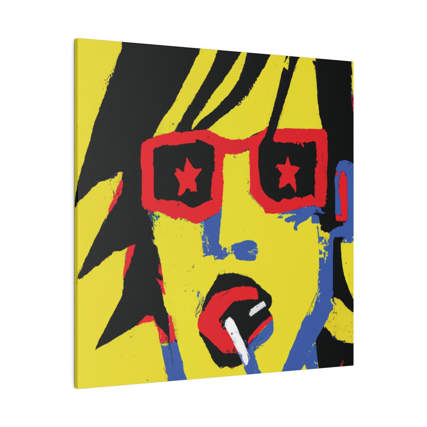 4745B - Rockstar Painting Print | Face | Abstract | Poster | Home Decor | Wall Art | Music Art | Canvas