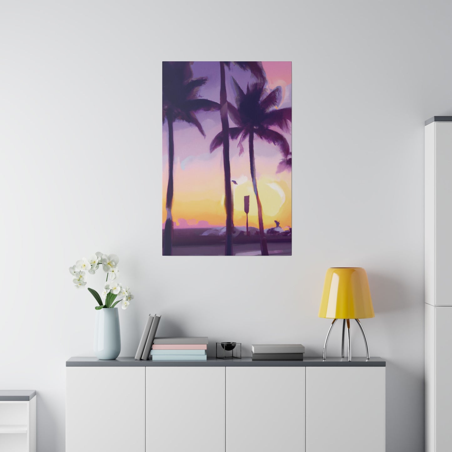 6137G - Miami Beach Sunset Painting Print | Miami | Beach | Sunset | Poster | Home Decor | Wall Art | Canvas