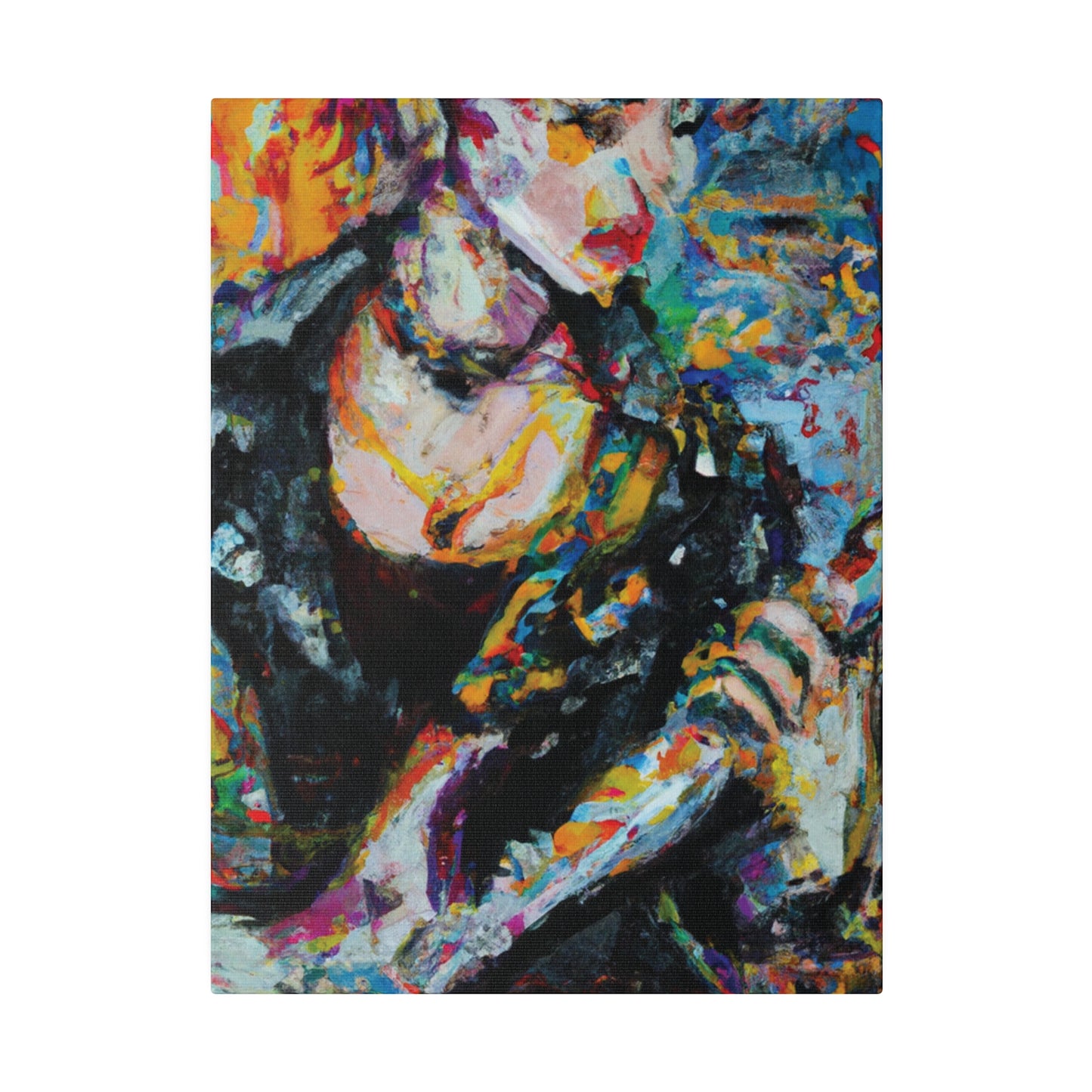 2106T - Rockstar Oil Painting Style Print | Poster | Home Decor | Wall Art | Music Art | Canvas