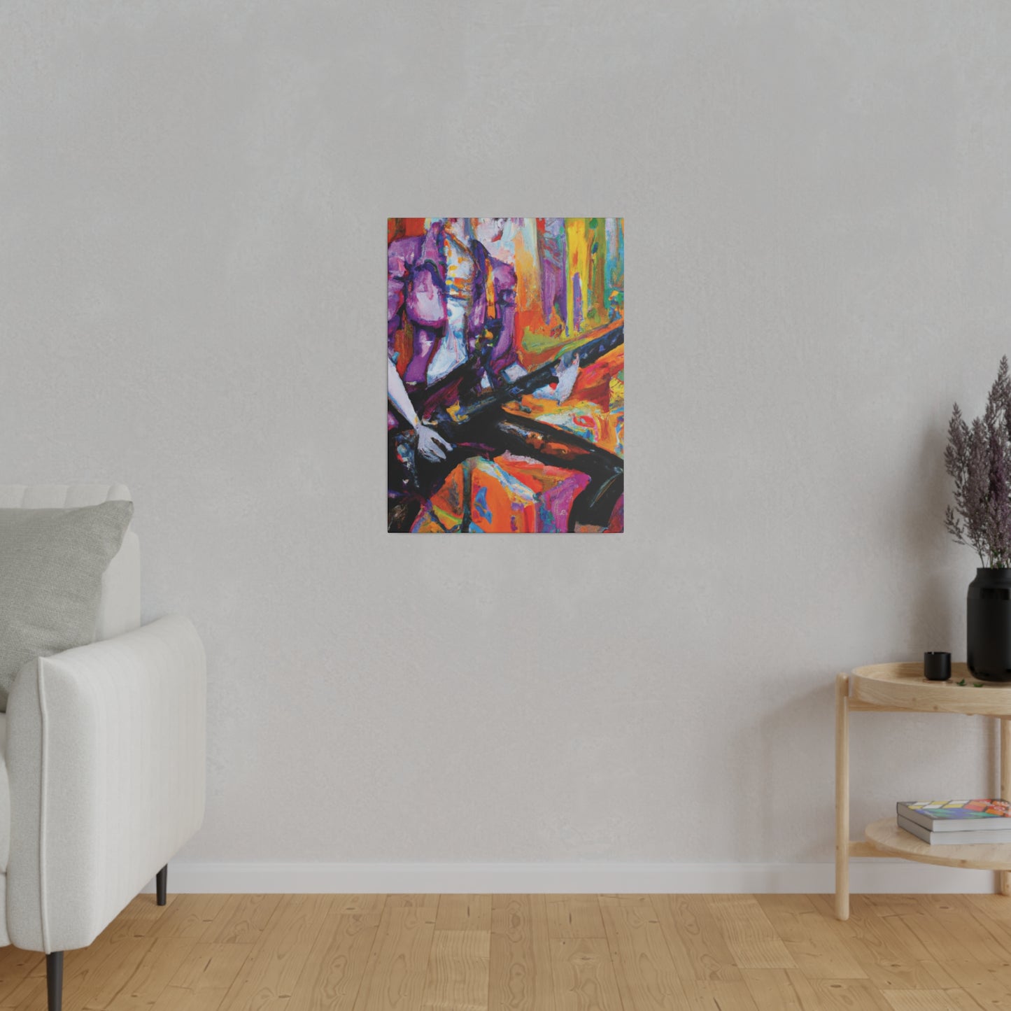 477F - Rockstar Oil Painting Style Print | Poster | Home Decor | Wall Art | Music Art | Canvas