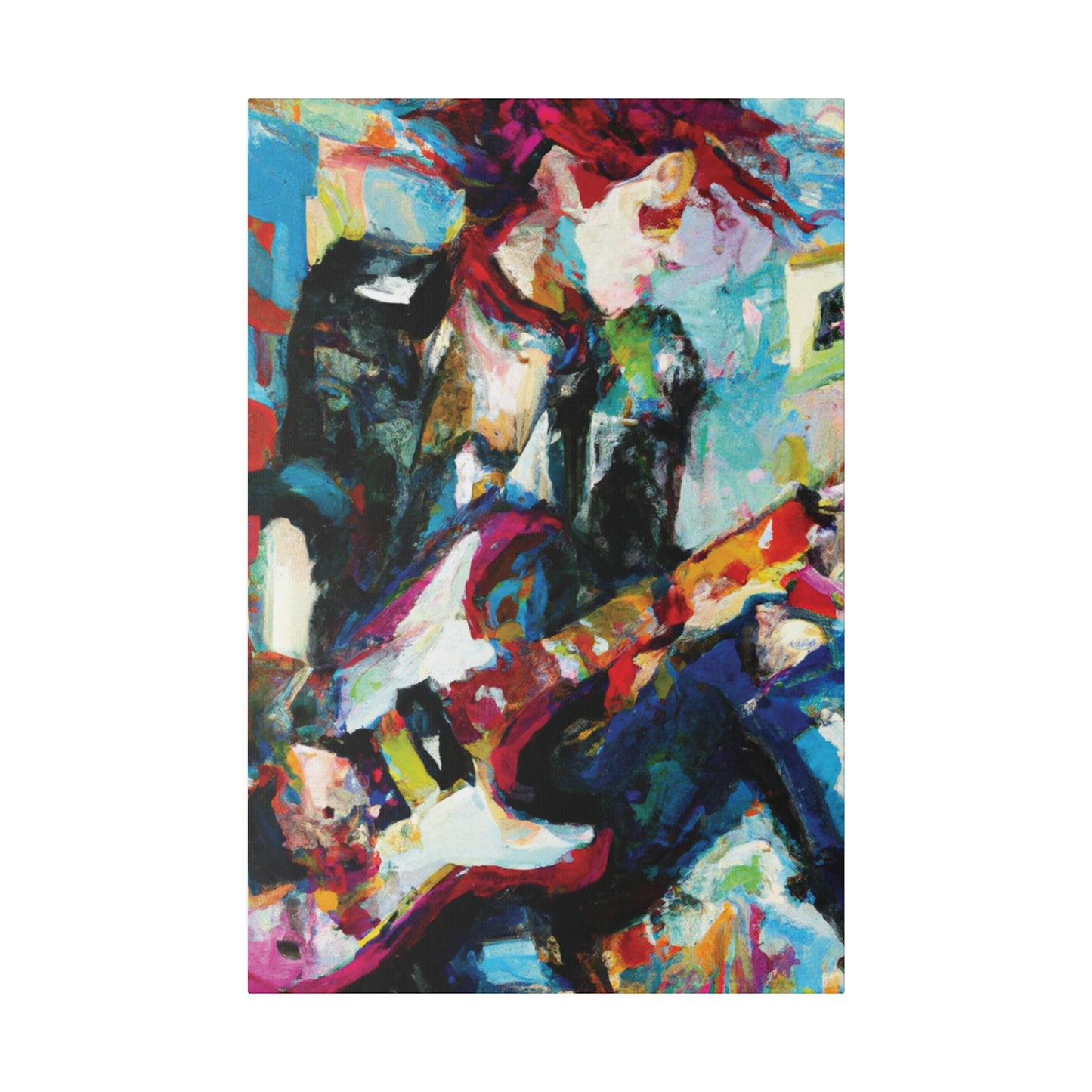 3767O - Rockstar Oil Painting Style Print | Poster | Home Decor | Wall Art | Music Art | Canvas