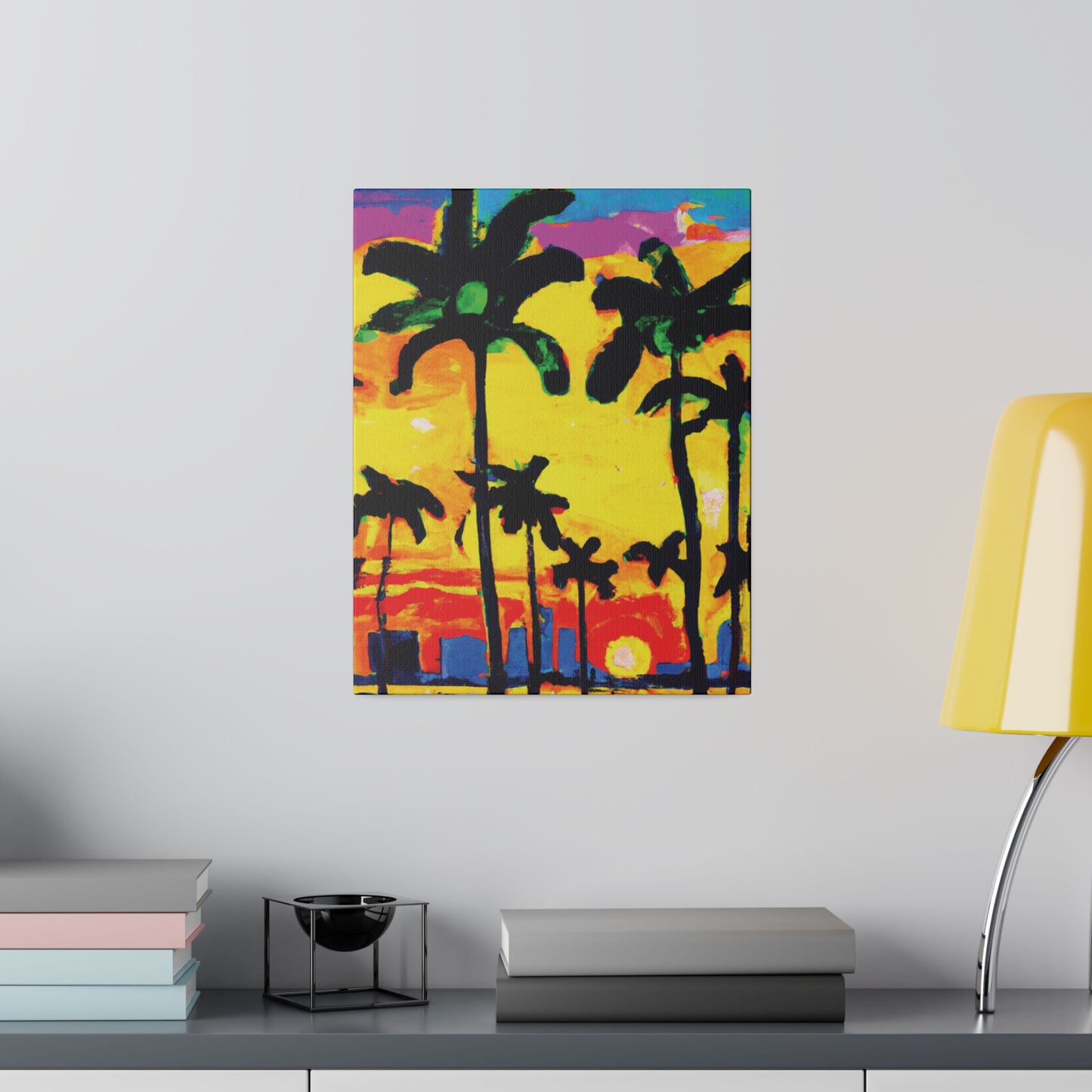 9497Z - Miami Beach Sunset Painting Print | Miami | Beach | Sunset | Poster | Home Decor | Wall Art | Canvas