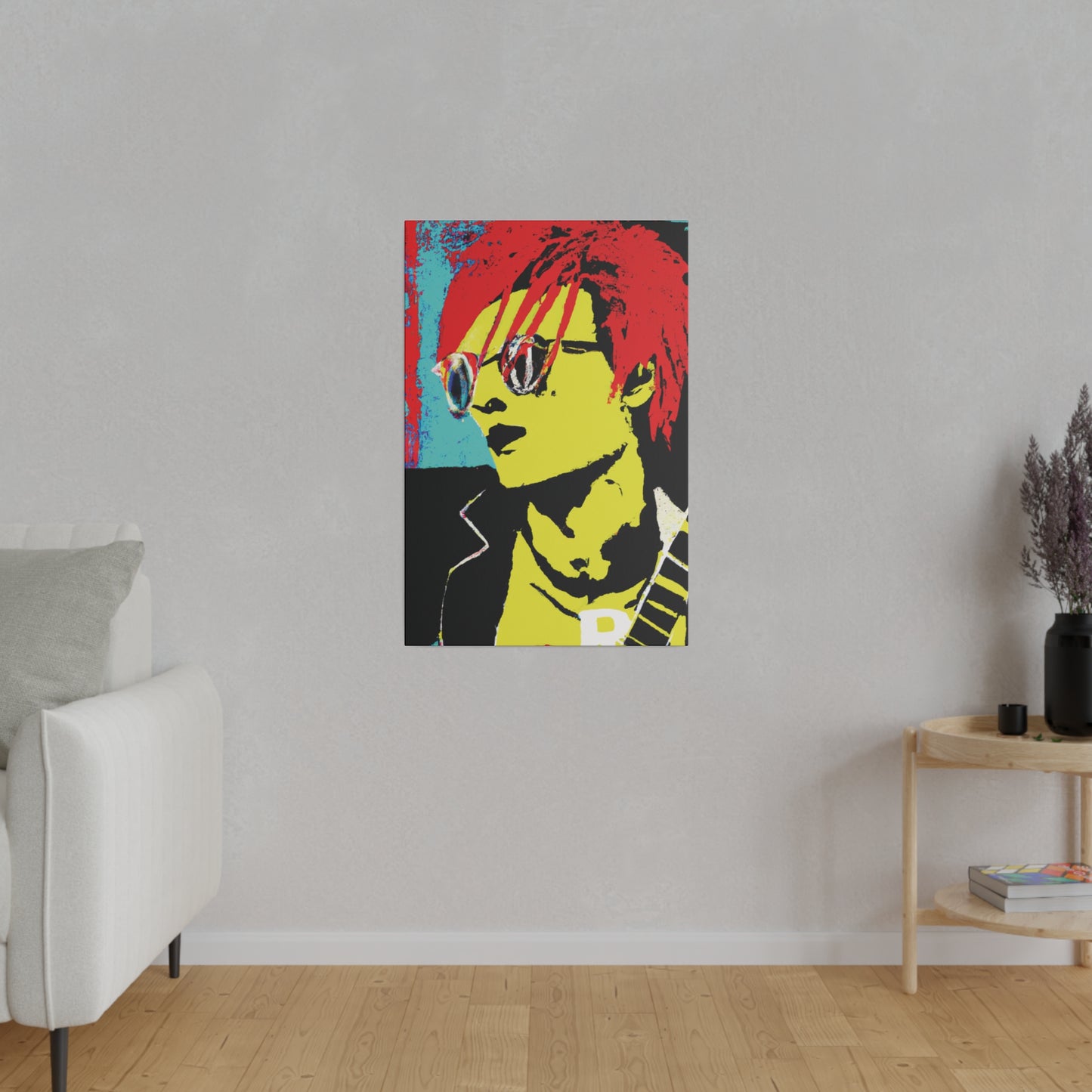 7012P - Rockstar Painting Print | Face | Abstract | Poster | Home Decor | Wall Art | Music Art | Canvas