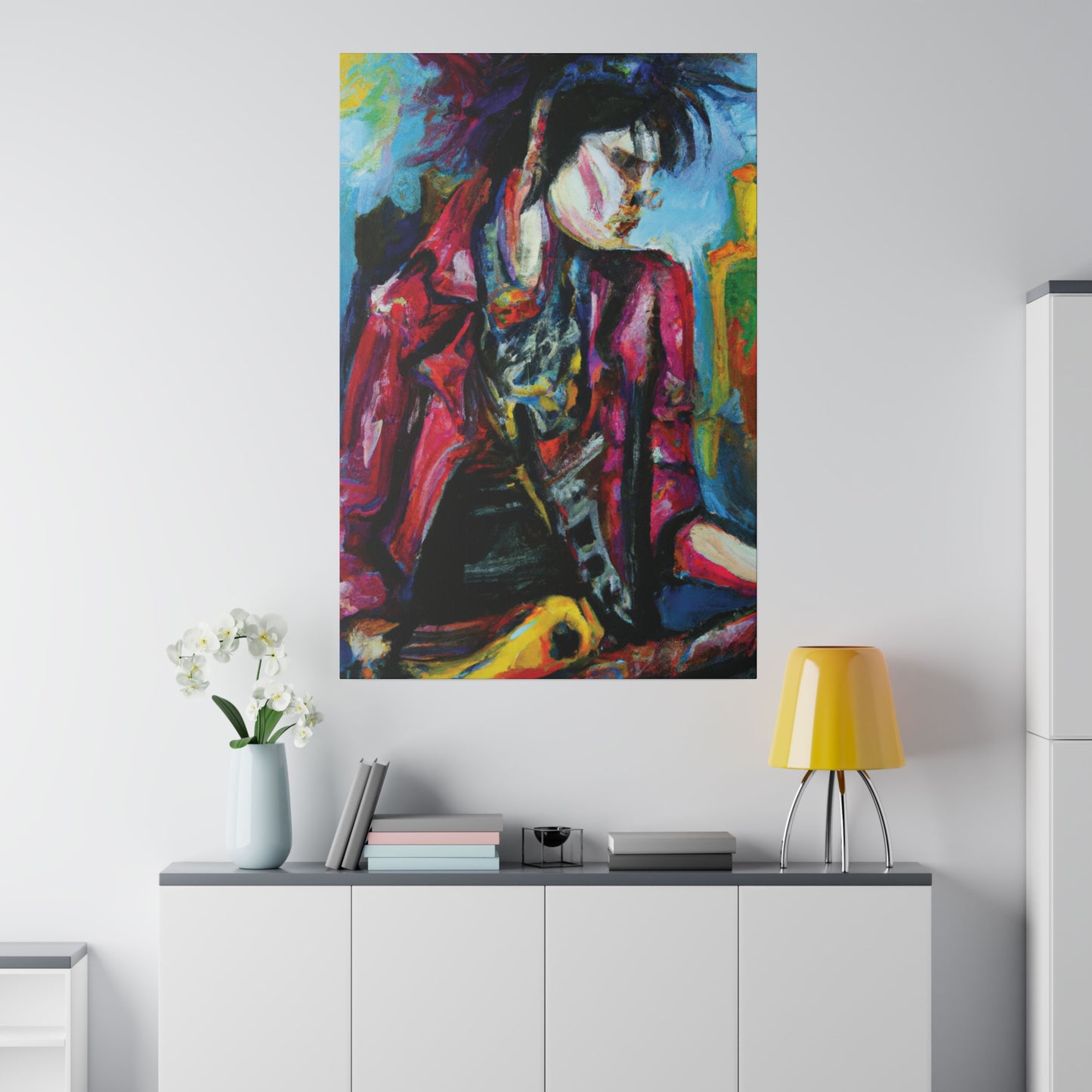 7152R - Rockstar Oil Painting Style Print | Poster | Home Decor | Wall Art | Music Art | Canvas