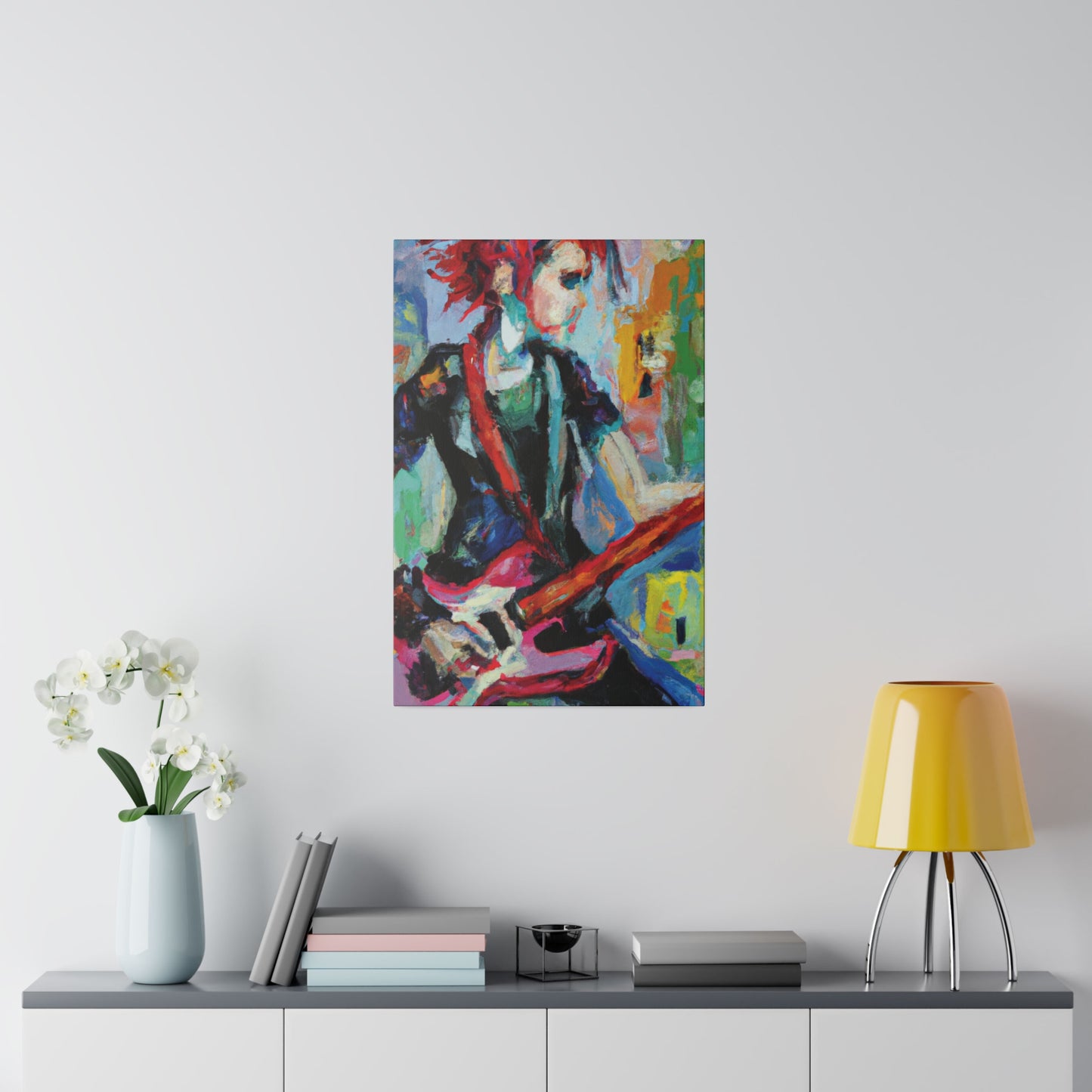 7837X - Rockstar Oil Painting Style Print | Poster | Home Decor | Wall Art | Music Art | Canvas