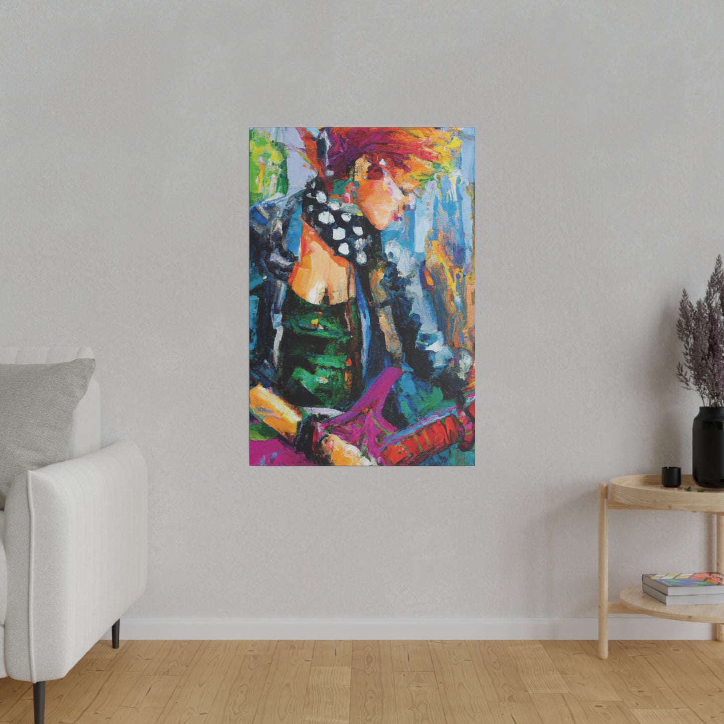 8032E - Rockstar Oil Painting Style Print | Poster | Home Decor | Wall Art | Music Art | Canvas