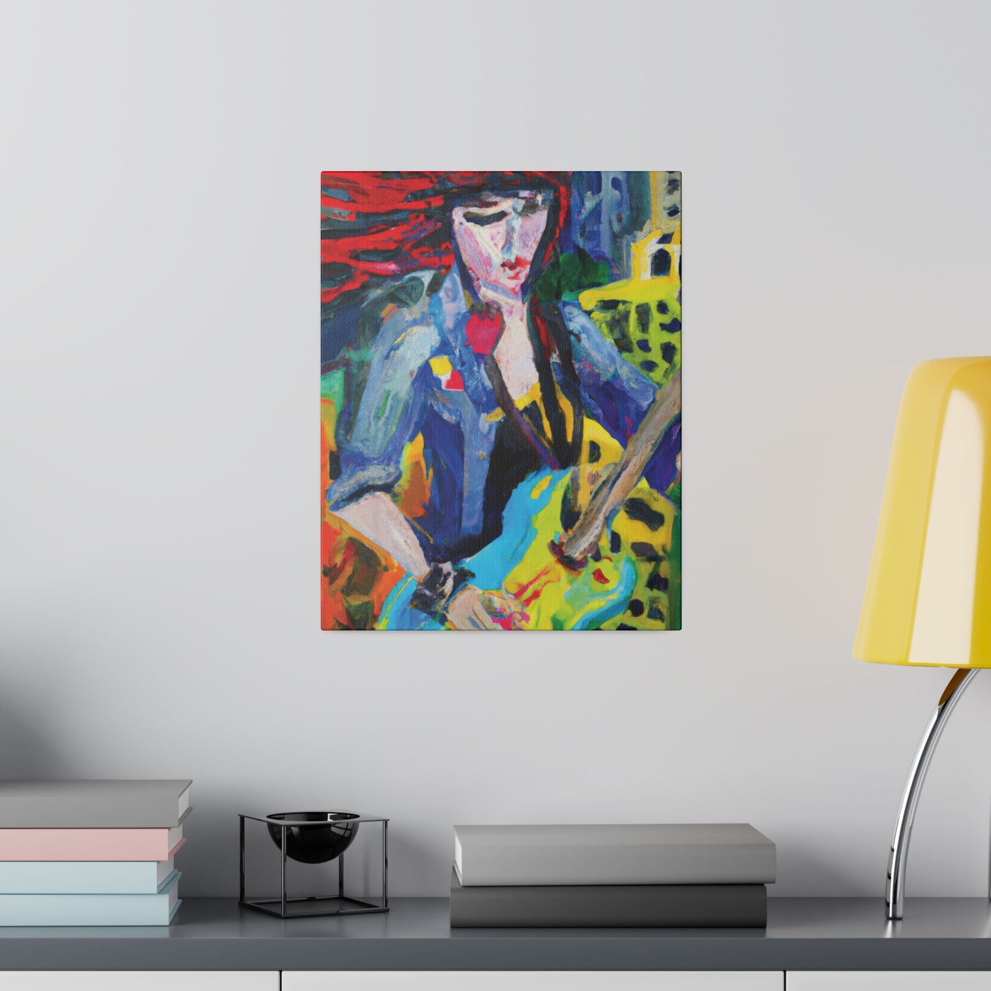 5084Q - Rockstar Oil Painting Style Print | Poster | Home Decor | Wall Art | Music Art | Canvas