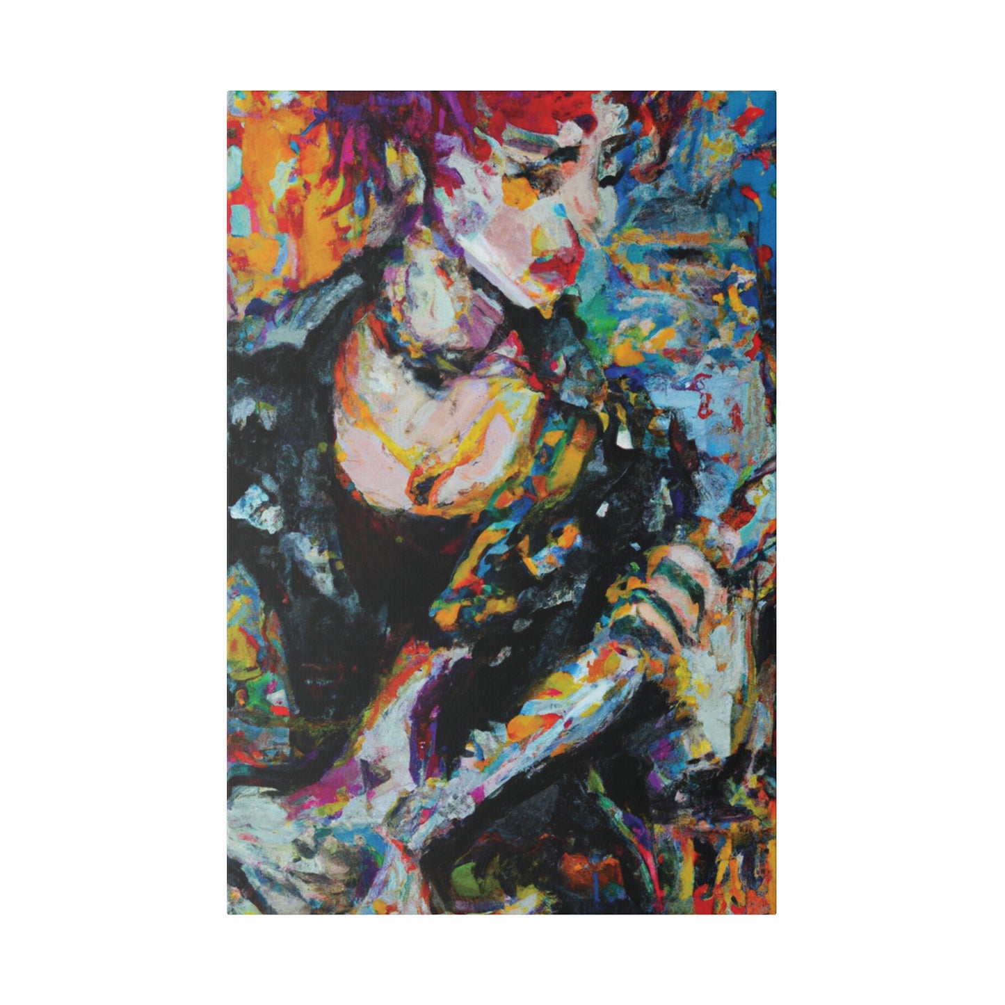 2106T - Rockstar Oil Painting Style Print | Poster | Home Decor | Wall Art | Music Art | Canvas