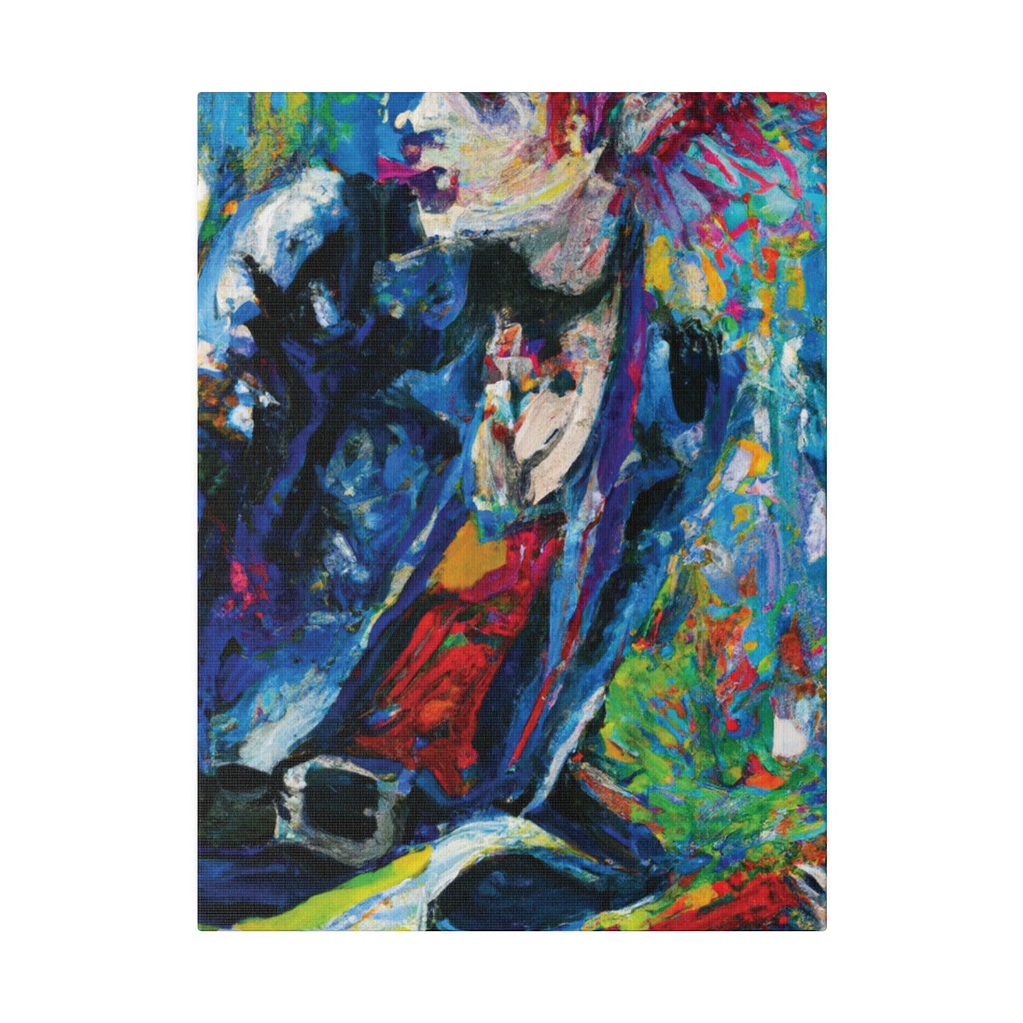 4672G - Rockstar Oil Painting Style Print | Poster | Home Decor | Wall Art | Music Art | Canvas