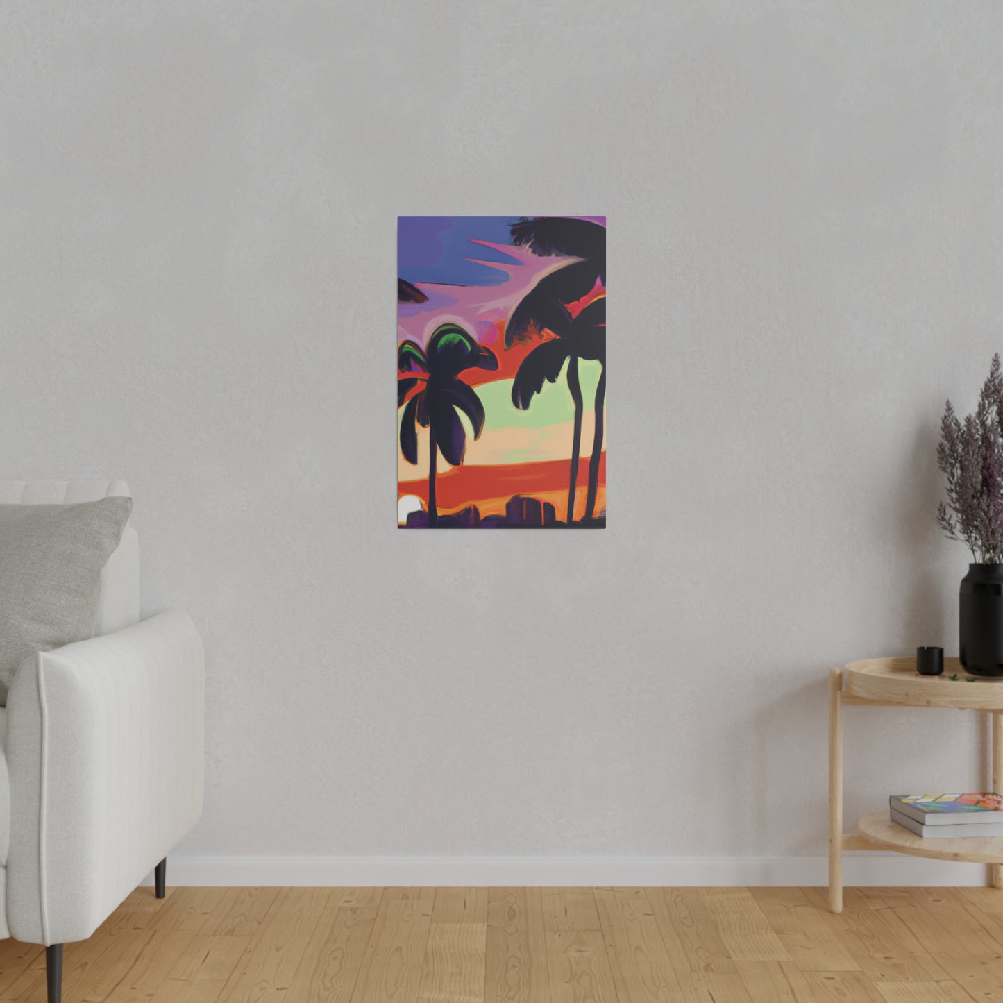 4438V - Miami Beach Sunset Painting Print | Miami | Beach | Sunset | Poster | Home Decor | Wall Art | Canvas