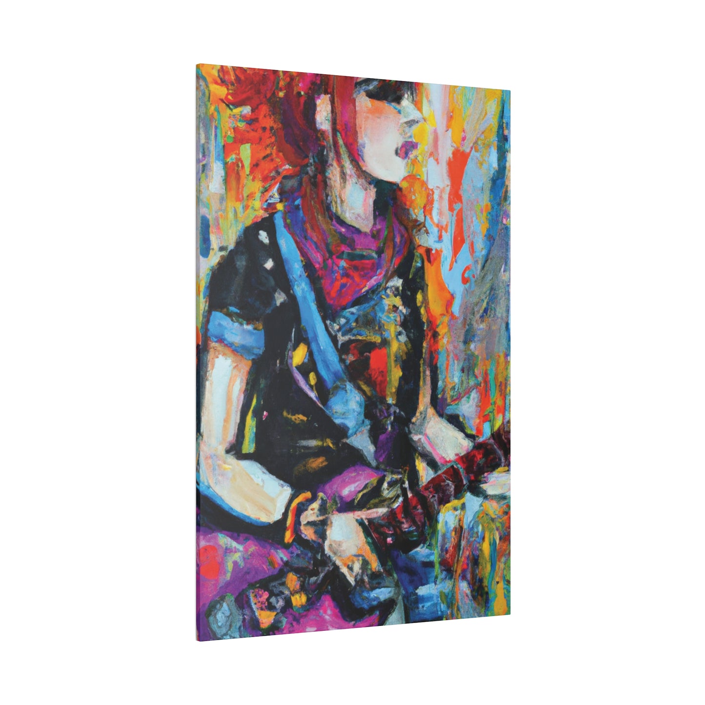 4384O - Rockstar Oil Painting Style Print | Poster | Home Decor | Wall Art | Music Art | Canvas