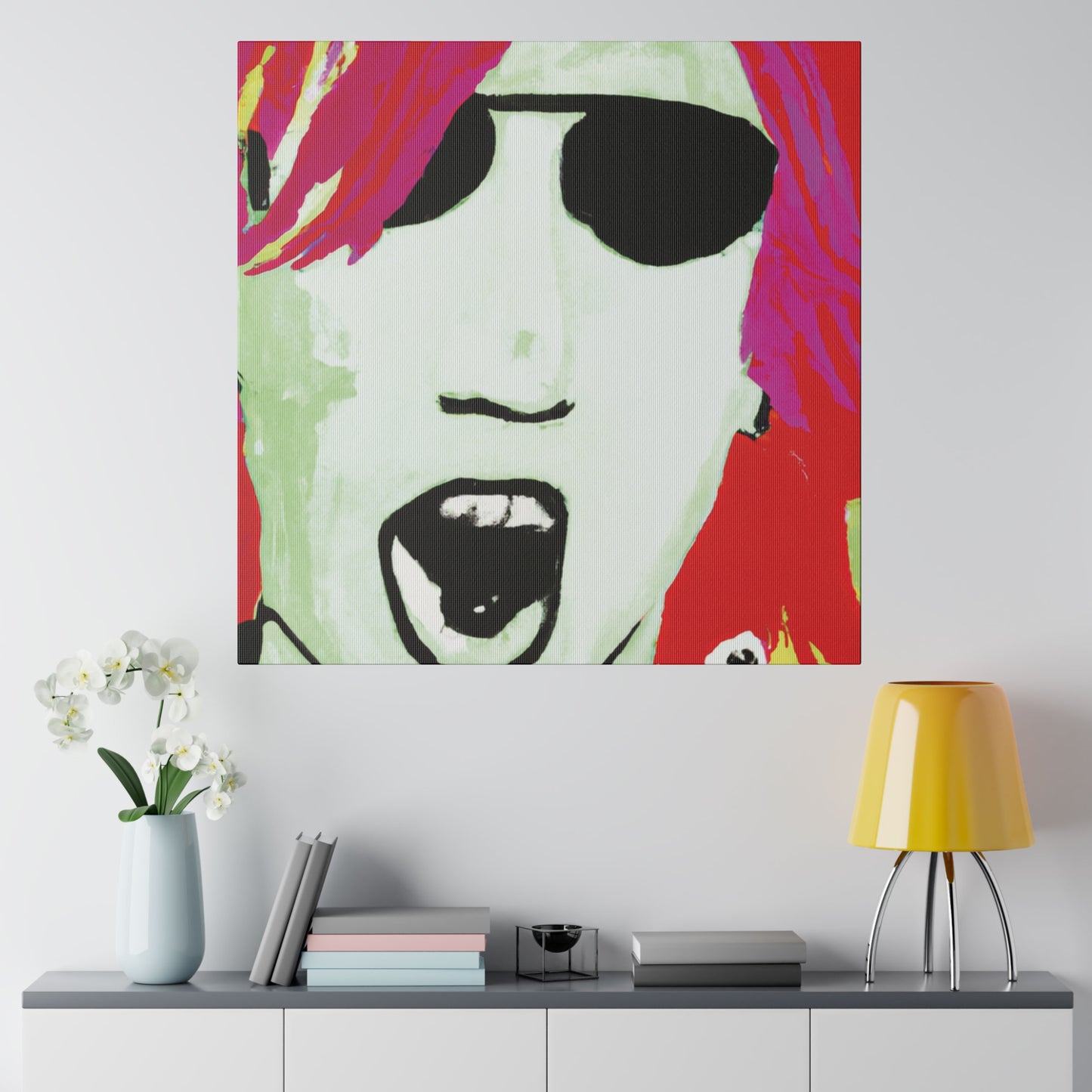 4662J - Rockstar Painting Print | Face | Abstract | Poster | Home Decor | Wall Art | Music Art | Canvas